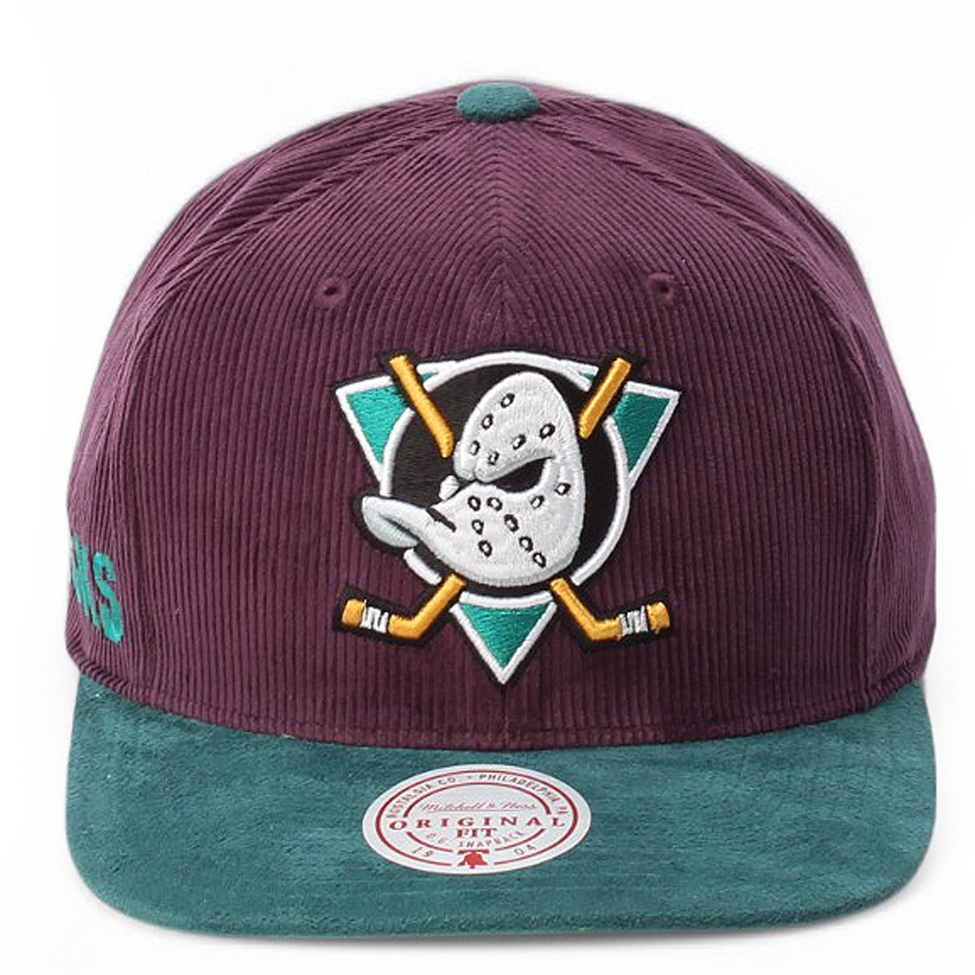 MITCHELL AND NESS NHL Anaheim Ducks Vintage Sueduroy Snapback Hat