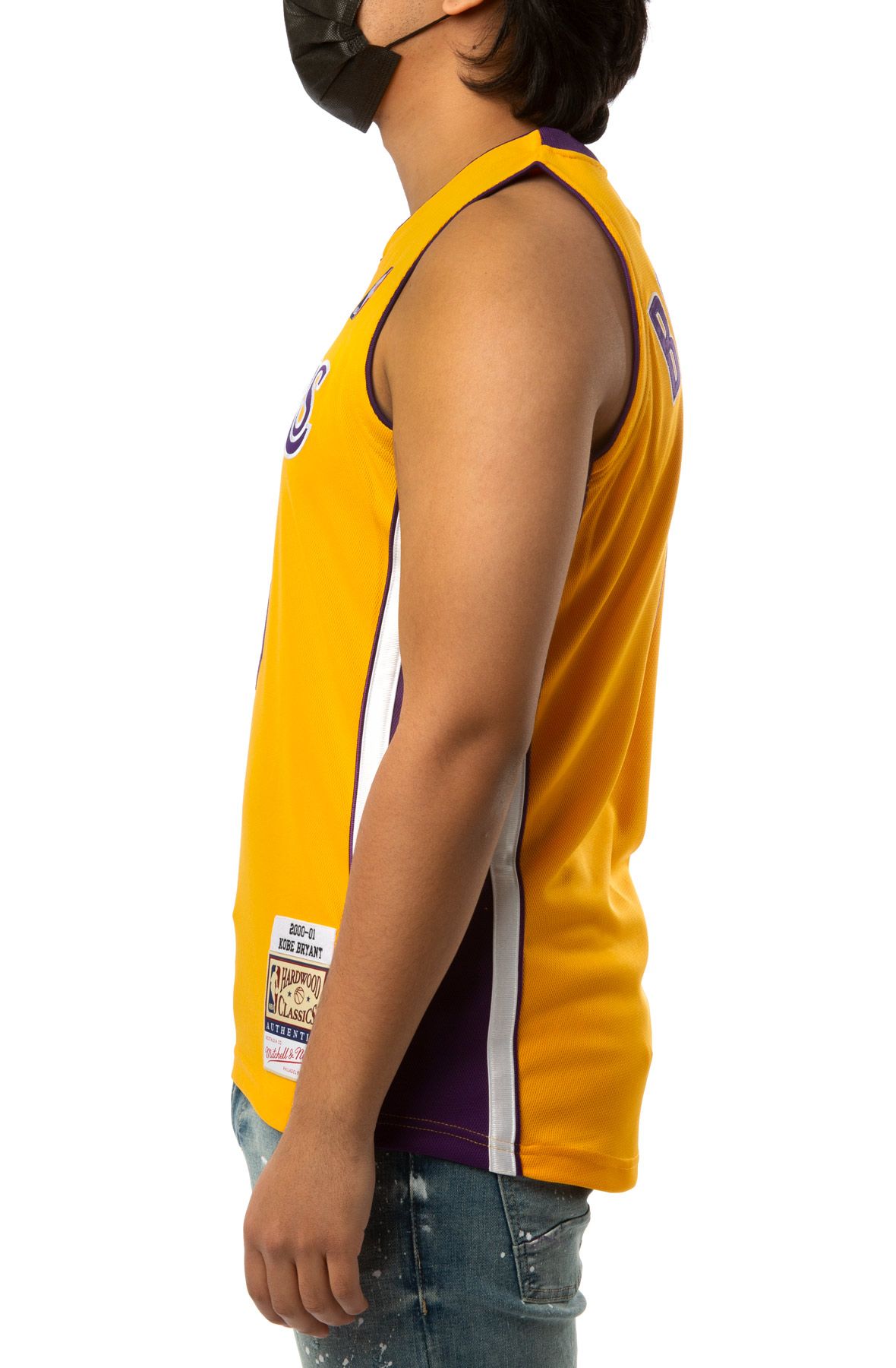 Los Angeles Lakers Kobe Bryant 2000- 01 Authentic Swingman Jersey - Yellow  - Mens