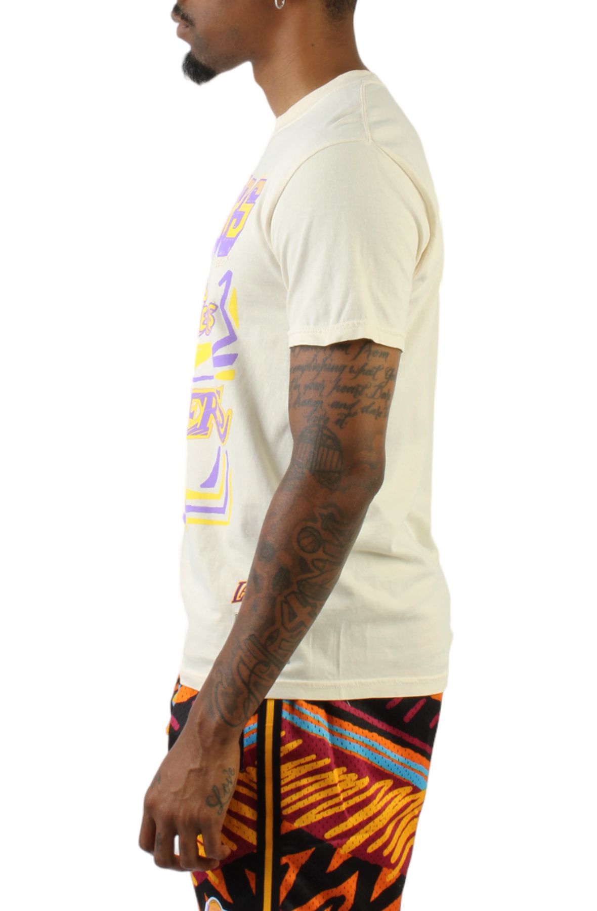 Mitchell & Ness Sidewalk Sketch SS Tee HWC Los Angeles Lakers