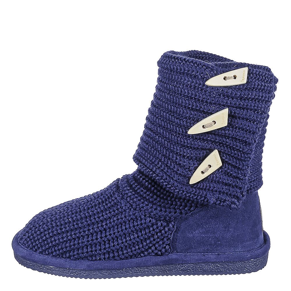BEARPAW Women's Knit Ankle Boot Knit Tall 658W-311/INDIGO Shiekh