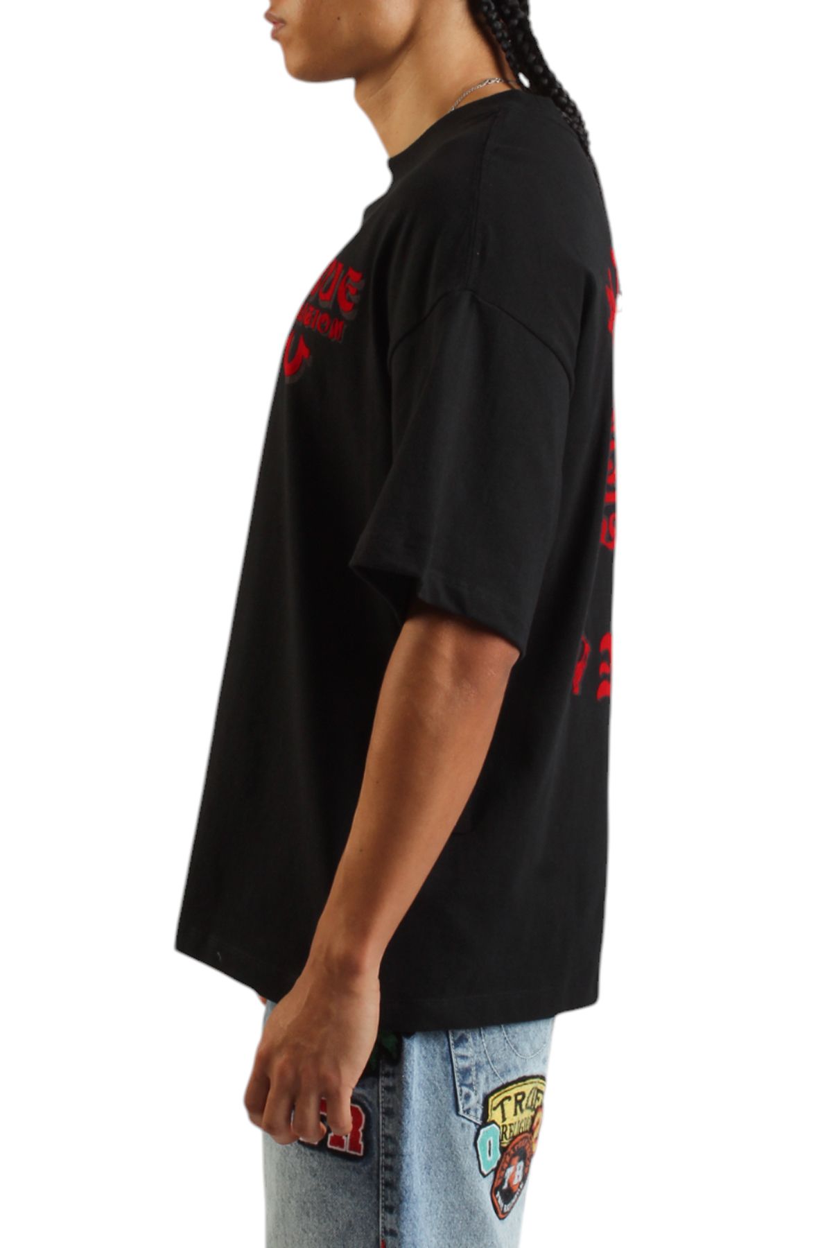【TRUE RELIGION】★Tシャツ★ FLOCKED LOGO OVERSIZED TEE FLOCKED LOGO OVERSIZED TEE | True Religion