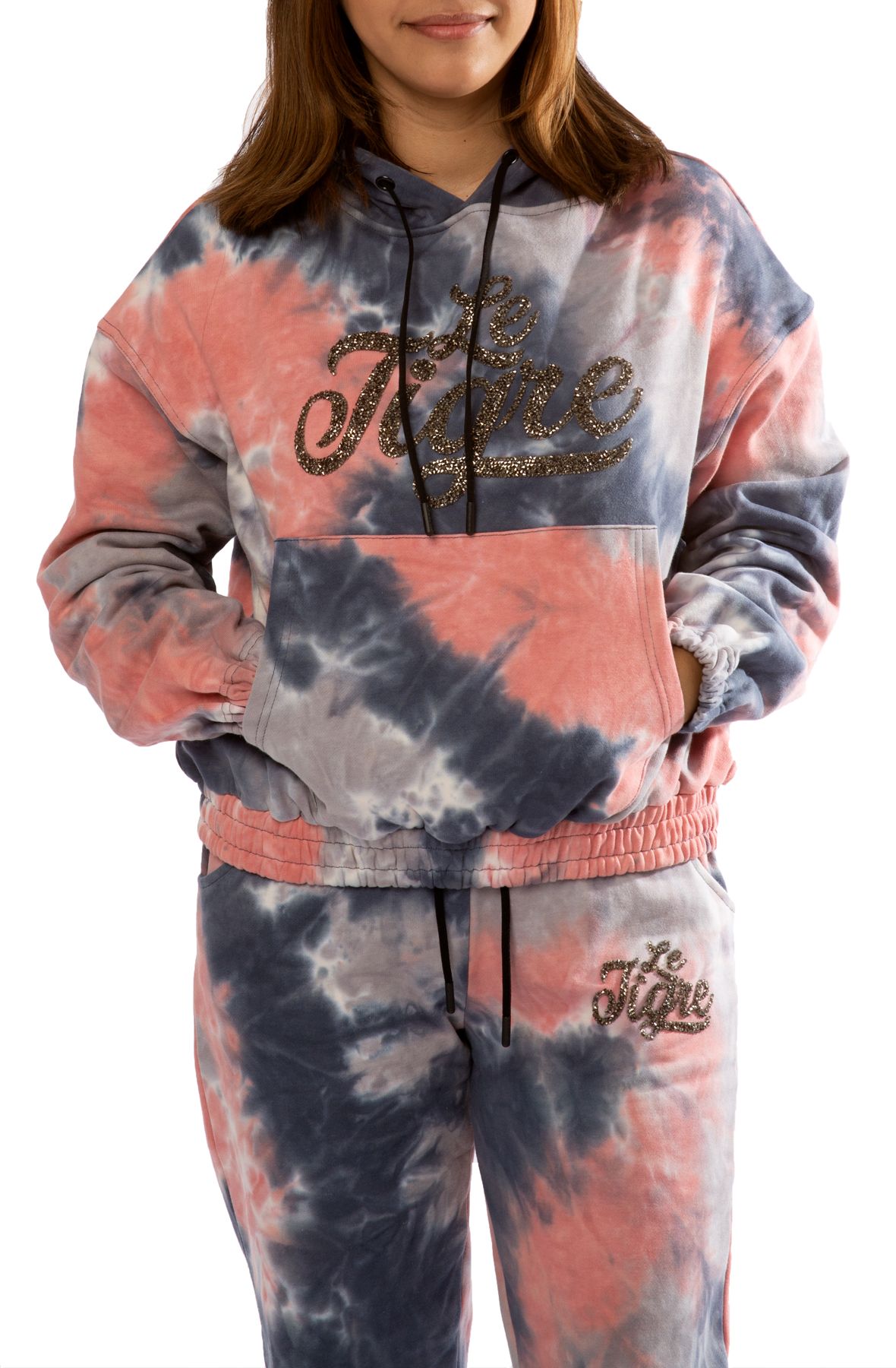LE TIGRE Karma Hoodie F20KT031-TIE DYE/NVY Shiekh