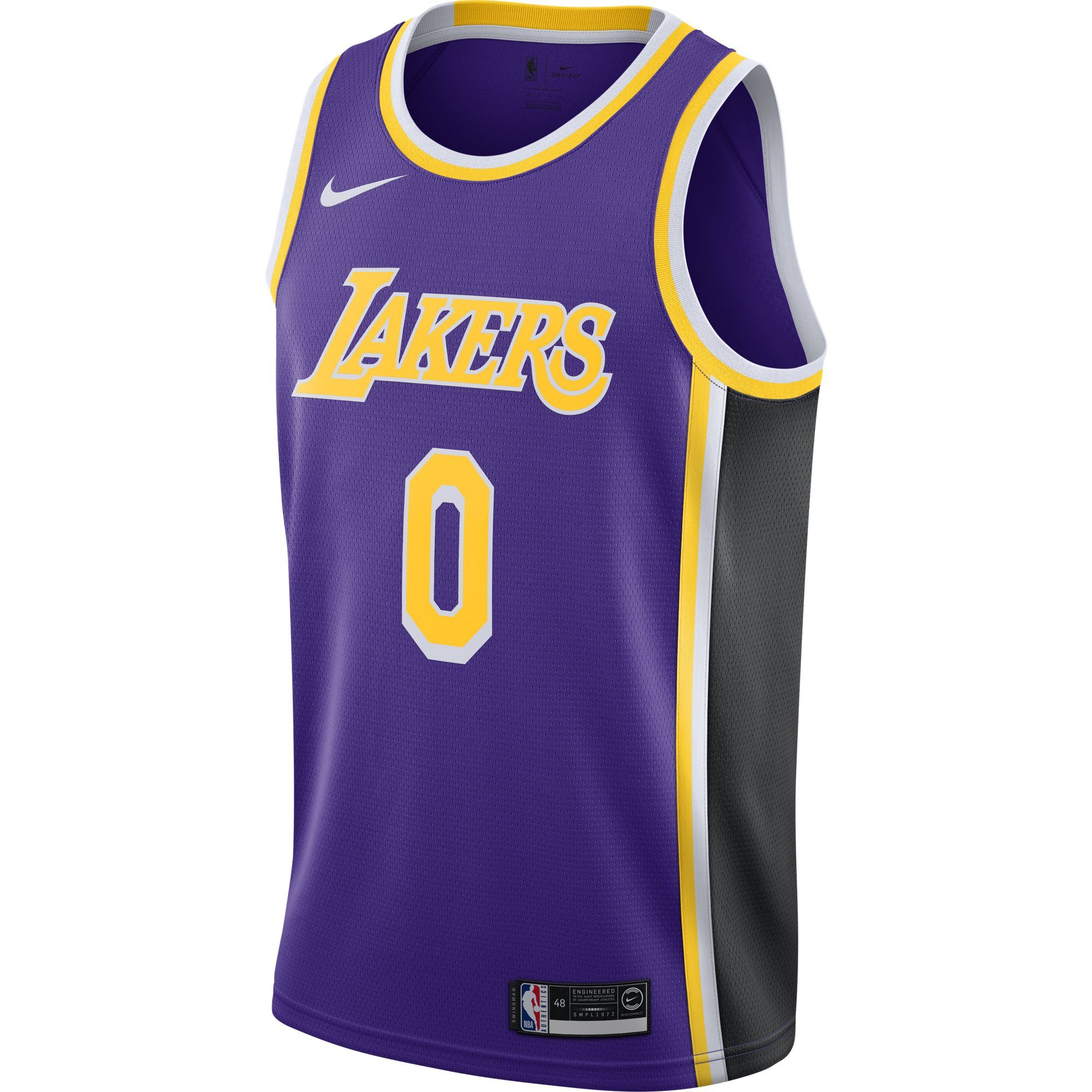black yellow and purple lakers jersey