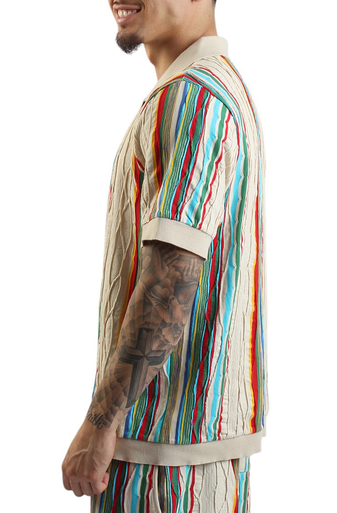 FBRK Big Poppa Polo Cardigan 351-121SHCRM - Shiekh FBRK Big Poppa Polo Cardigan 351-121SHCRM - Shiekh