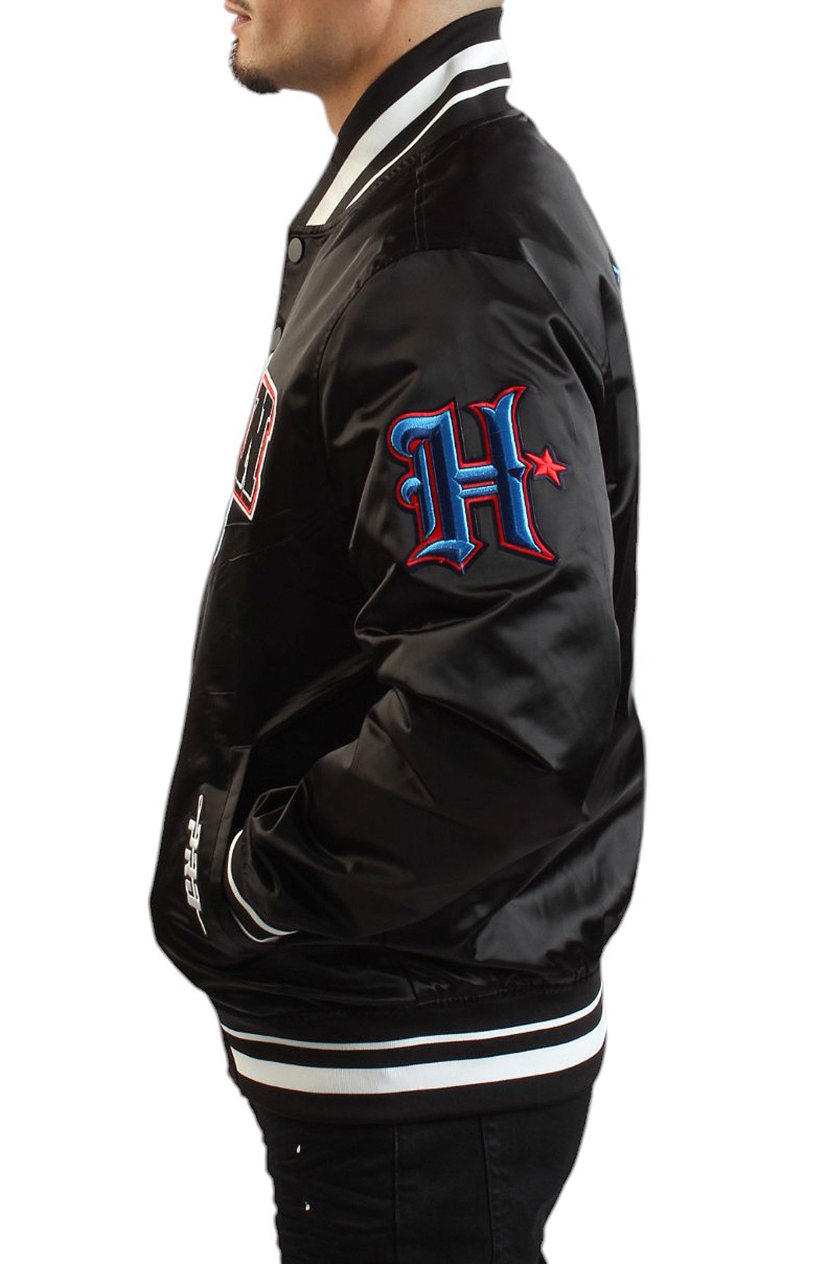 PRO STANDARD Texans Ransom Satin Jacket FHT6410576-BLK - Shiekh