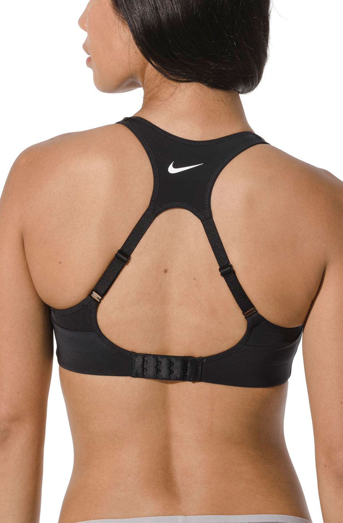 Nike Women's Alpha Dri-FIT Sports Bra-Black/White, AJ0340-010 (XS)(A-C)