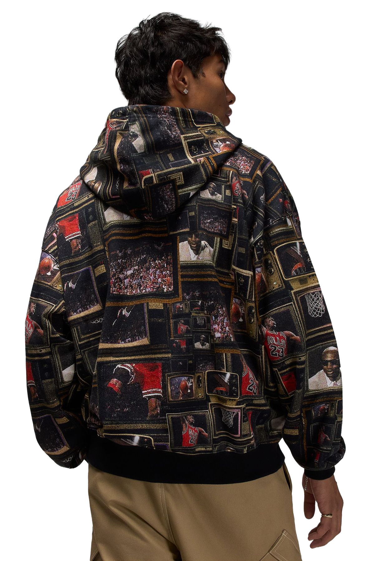 JORDAN Brooklyn Fleece Printed Pullover Hoodie HV0552 010 - Shiekh