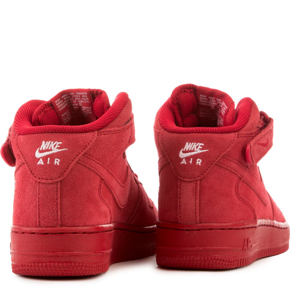 Nike Air Force 1 Mid Red Suede (GS) Kids' - 314195-603 - US