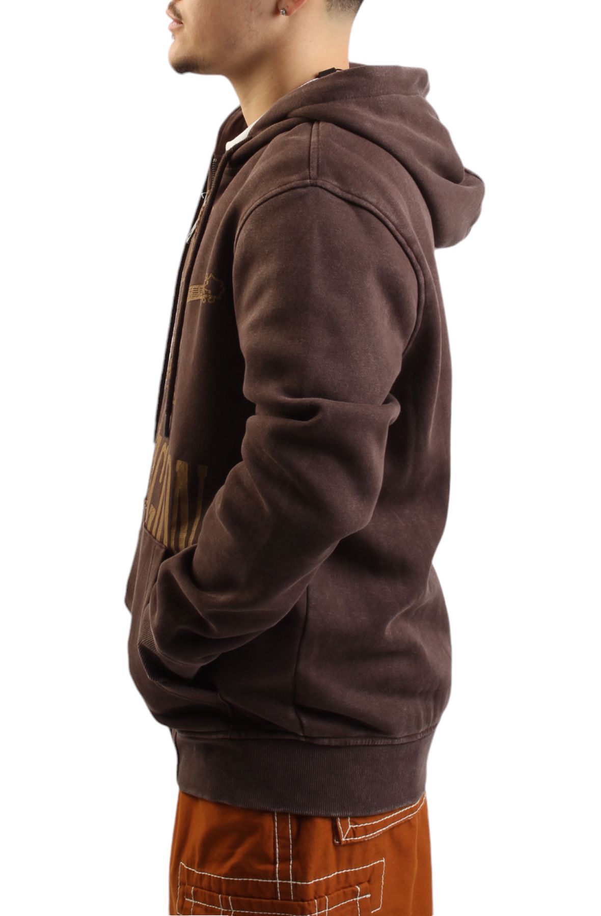 TRUE RELIGION ジップアップ パーカー ブラウン サイズL