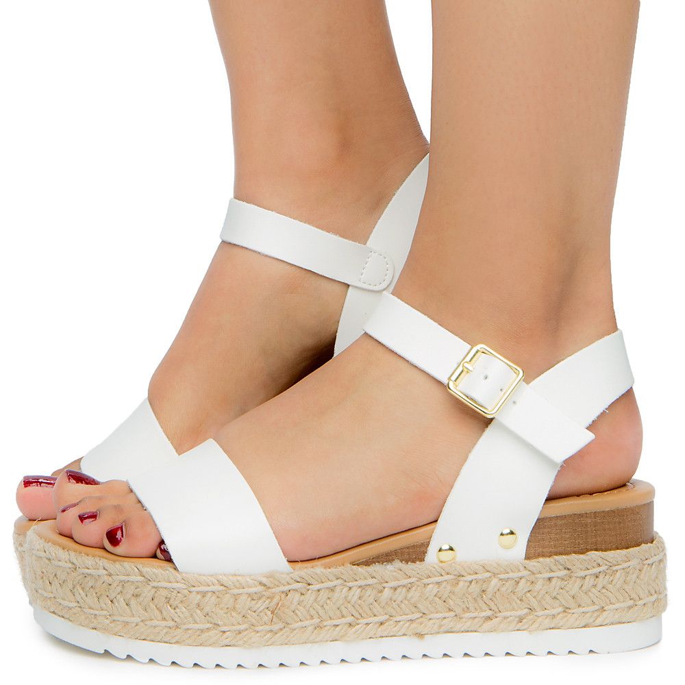 Women's Platform Sandal WHITE PU