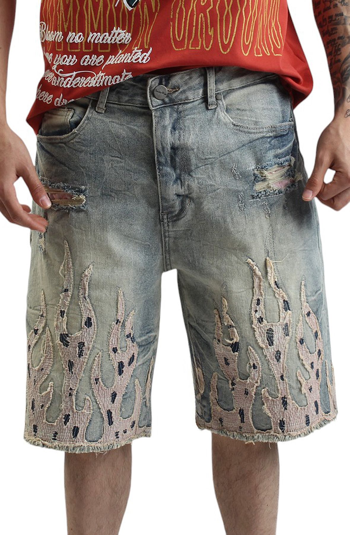 【MISCHIEF】25ss MICRO WASHED SHORT High Rise Cuffed Shorts