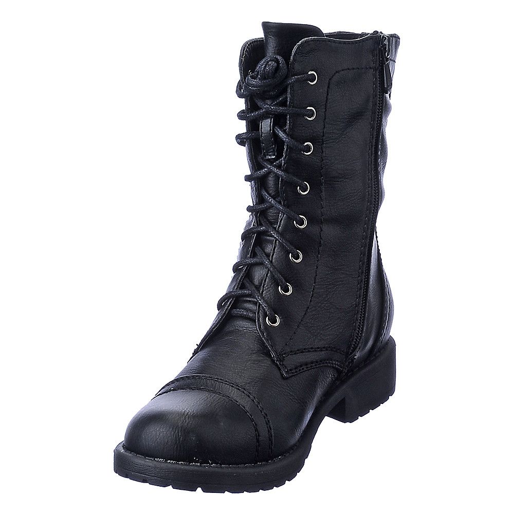 SHIEKH Women's Combat Boot Pk05 Black PK05/BLACK Shiekh