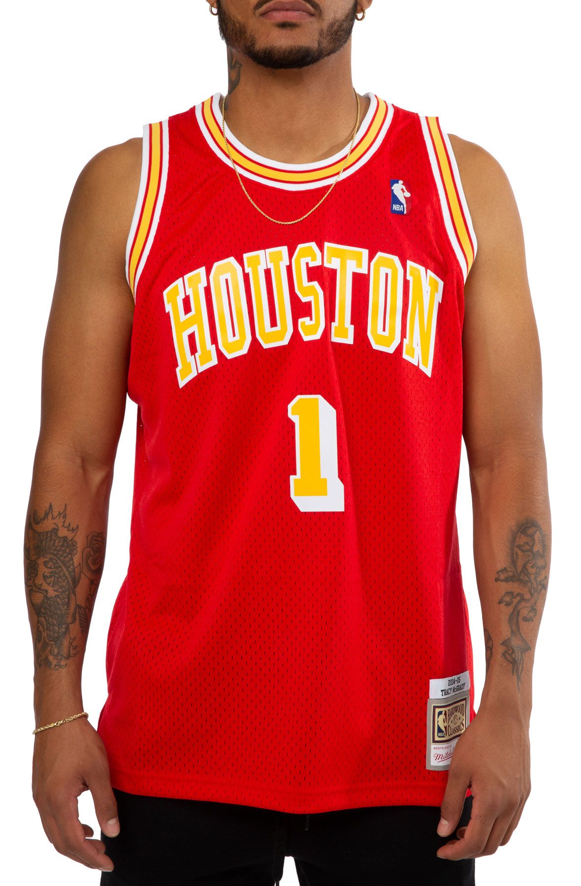 adidas RARE NBA Space City Houston Rockets Tracy McGrady Jersey Homecooked  L #1