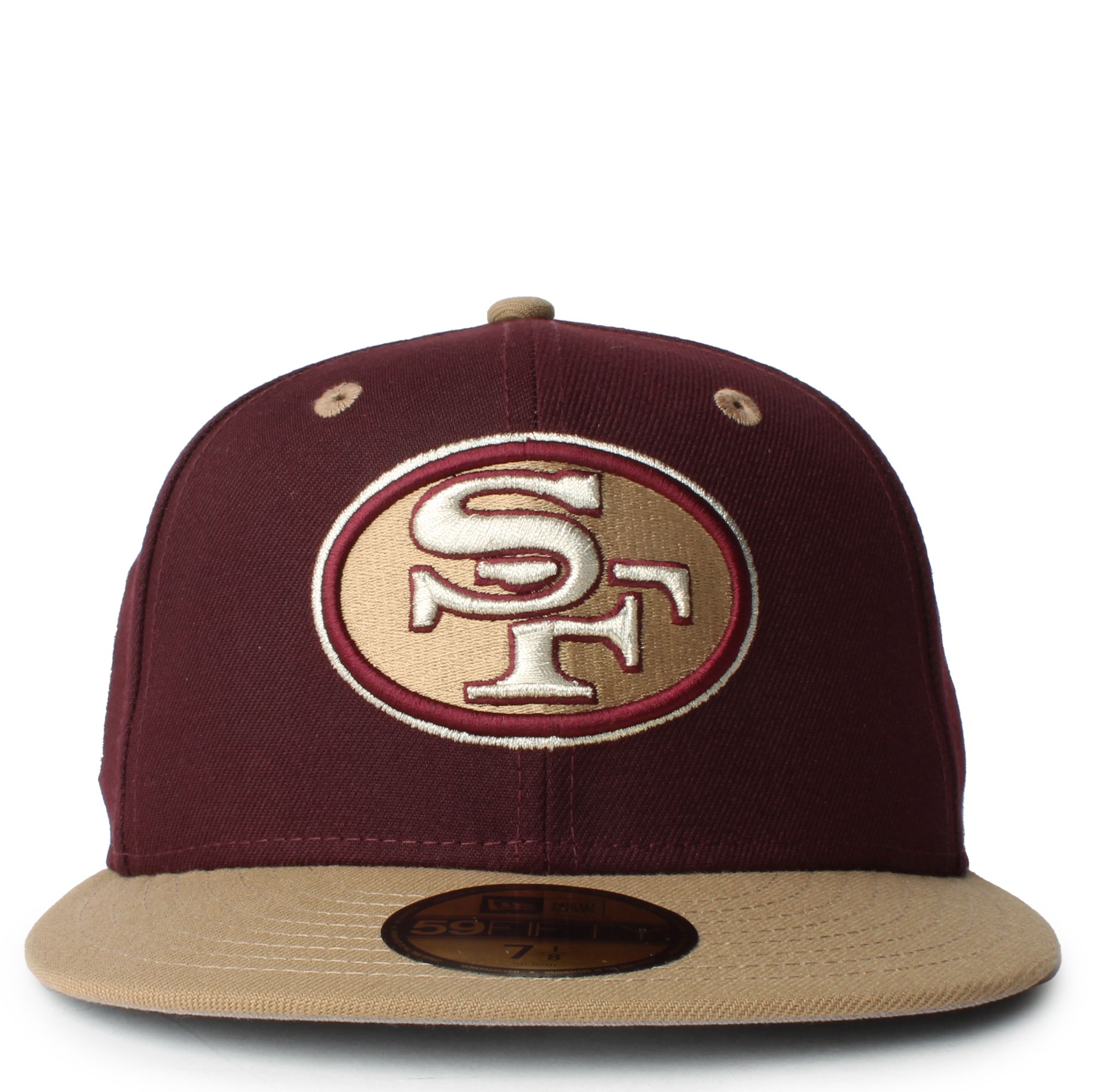 New Era Caps San Francisco 49ers Maroon 59FIFTY Fitted Hat Maroon/Khaki