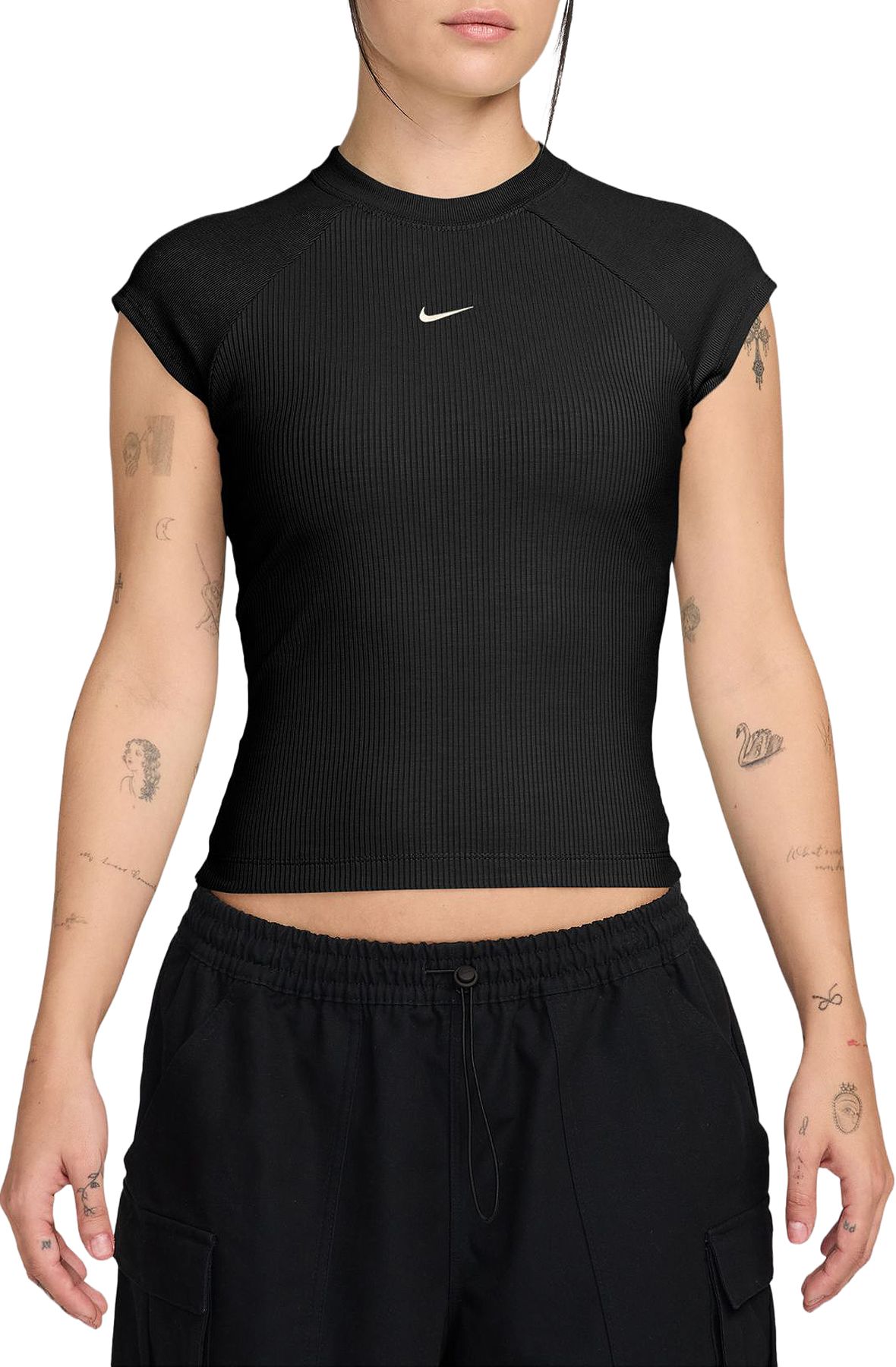 NIKE Sportswear Chill Knit Tight Short-Sleeve Ribbed Top IF0242