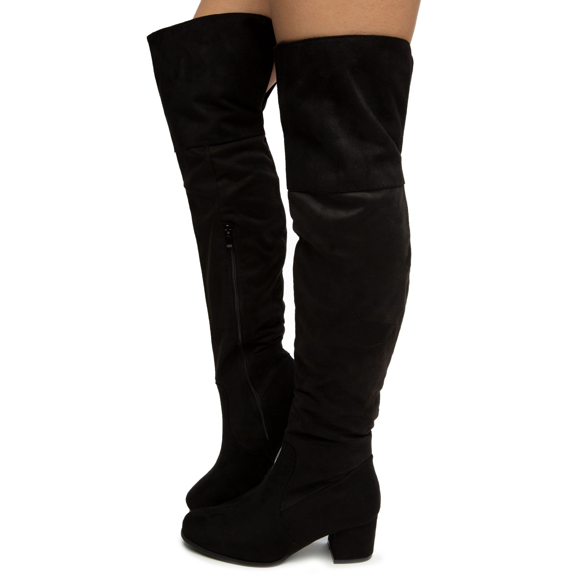 TWIN TIGER FOOTWEAR Linden-01 Over The Knee Boots LINDEN-01OK-BLK - Shiekh
