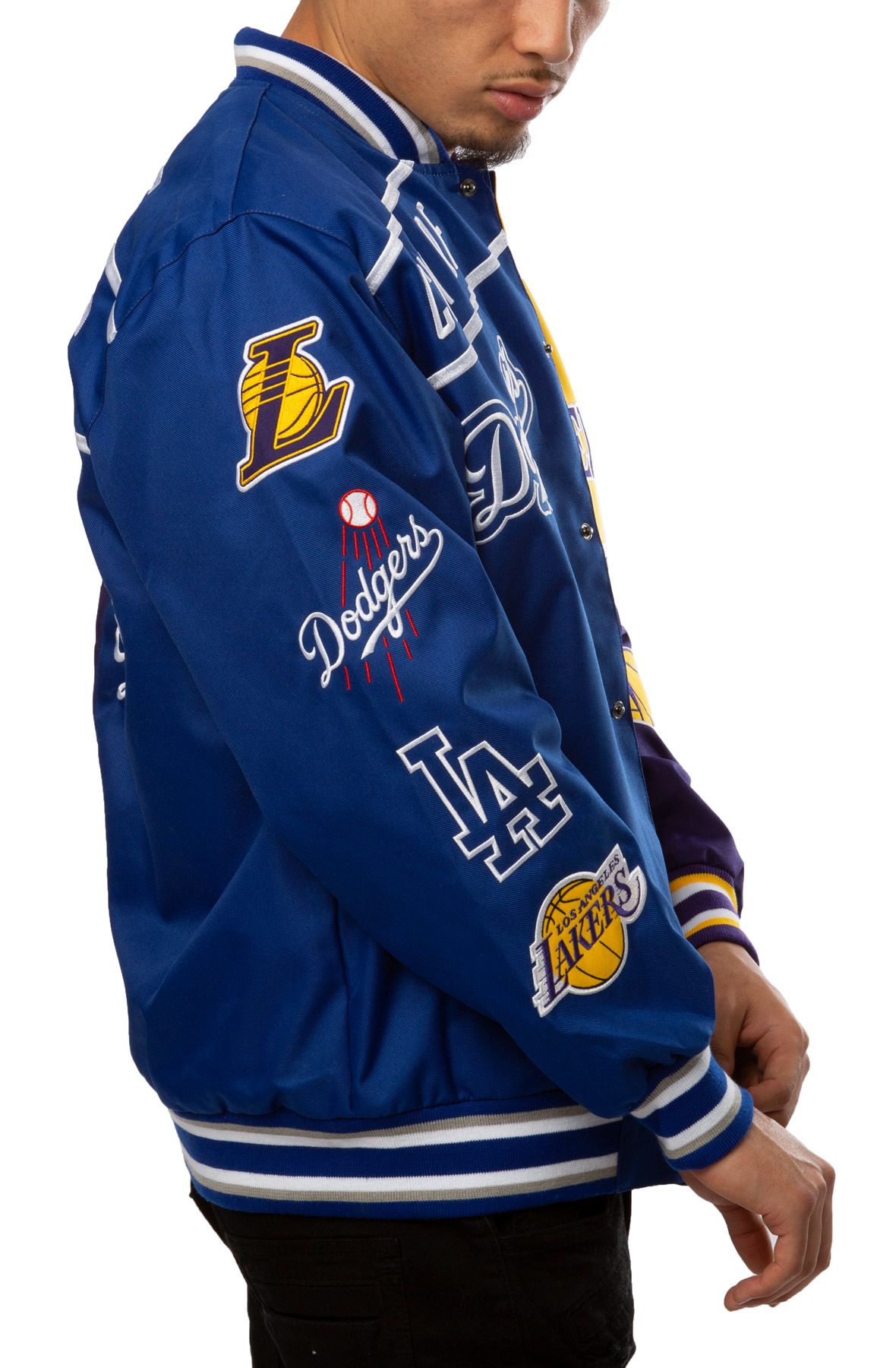 JH DESIGN City of Champions Split Jacket LAC303CHP0ROY-YEL - Shiekh