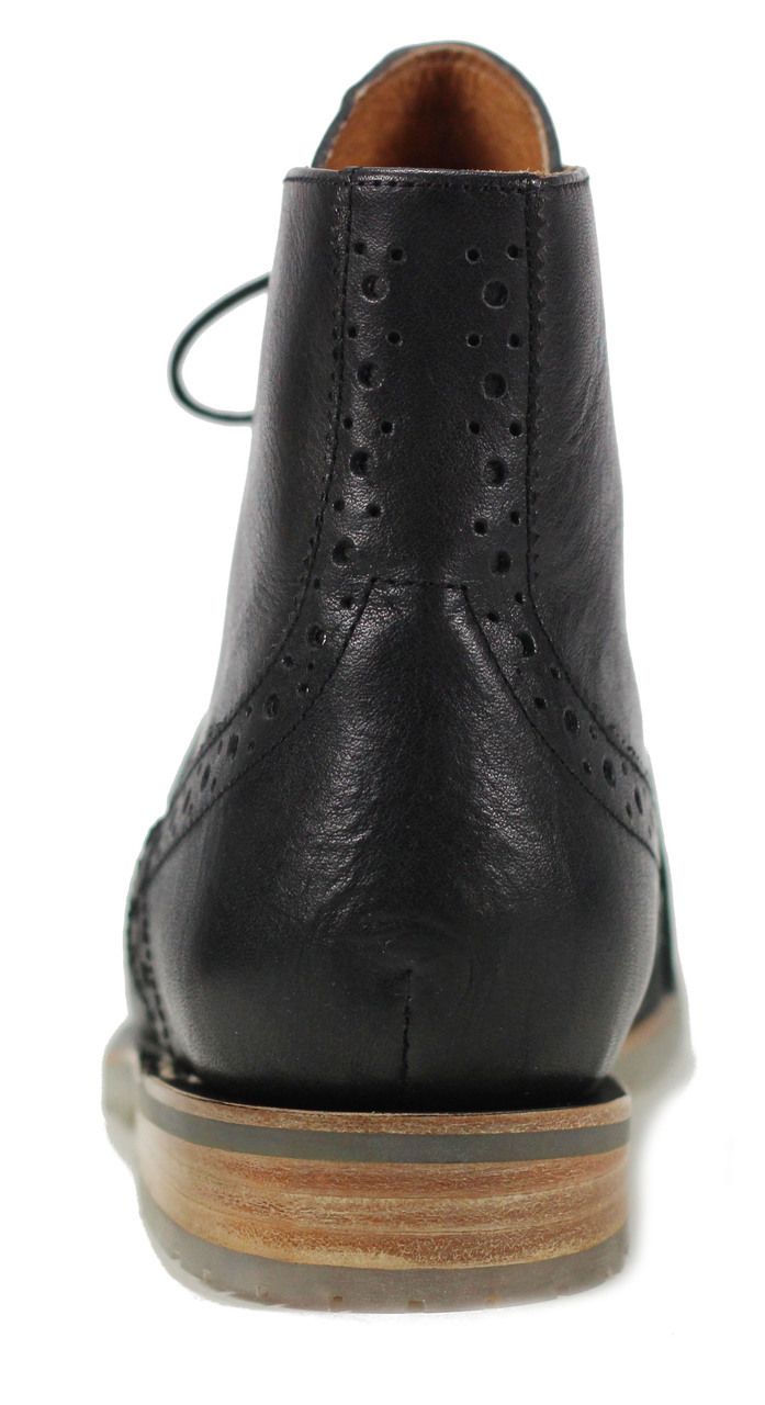 Mens J.D. Fisk Chukka Boots Sz 8 Used Black Leather 1003 Classic Casual Ankle Mens J.D. Fisk Chukka Boots Sz 8 Used Black Leather 1003  main image 2