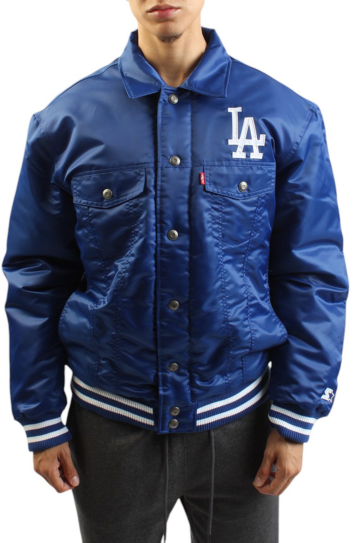 STARTER MLB Los Angeles Dodgers Trucker Jacket LS450996-LAD - Shiekh