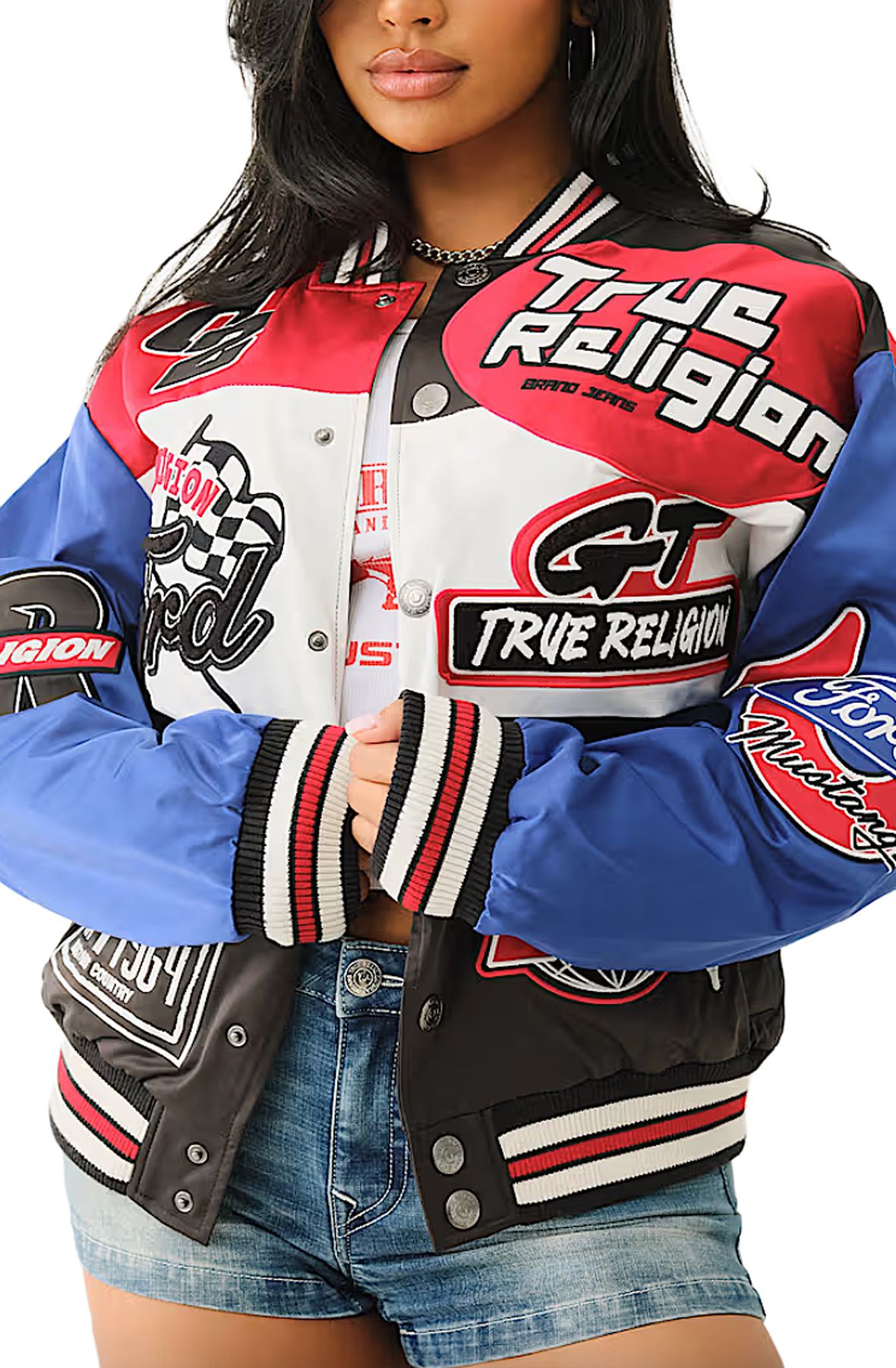 TRUE RELIGION Ford X True Religion Oversized Bomber Jacket 209402C