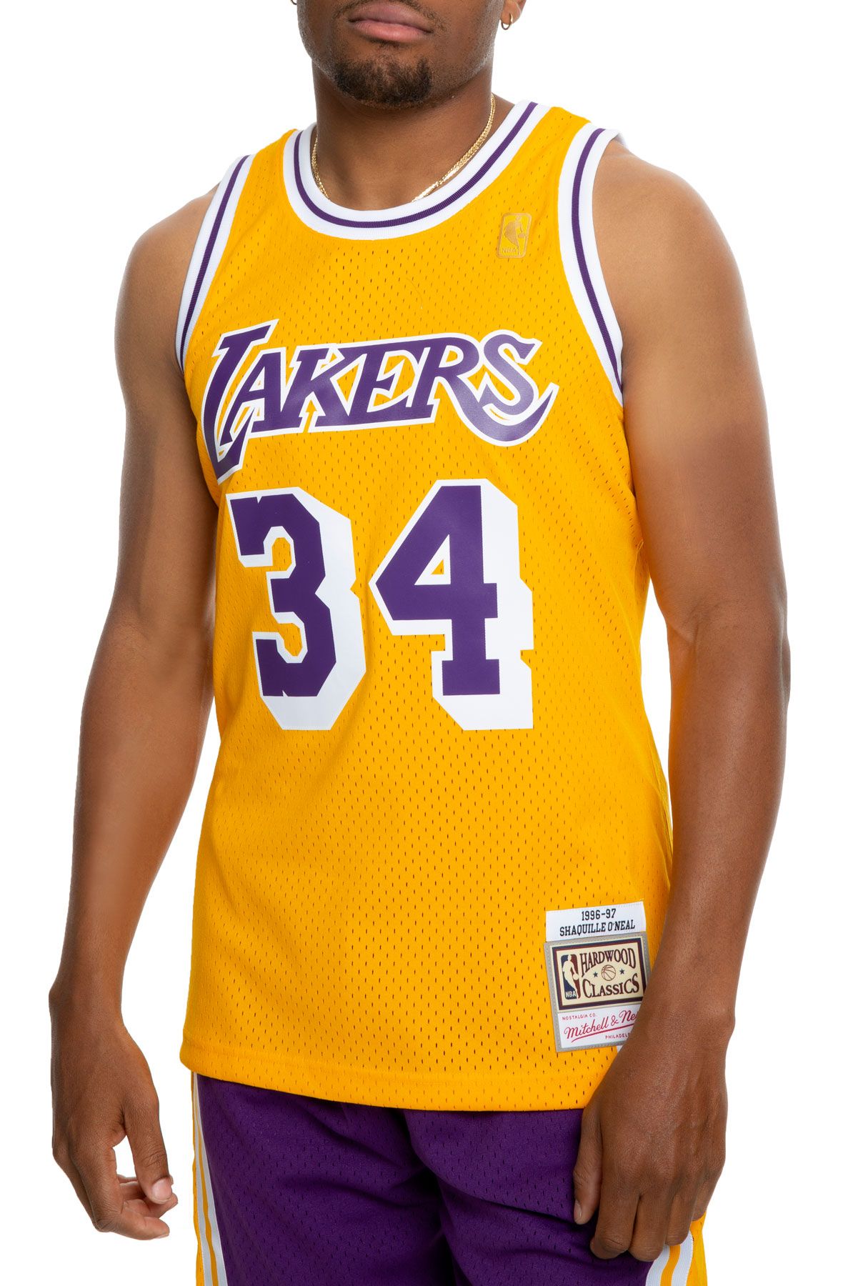 SHAQUILLE O'NEAL LOS ANGELES LAKERS 1996-97 HOME SWINGMAN JERSEY