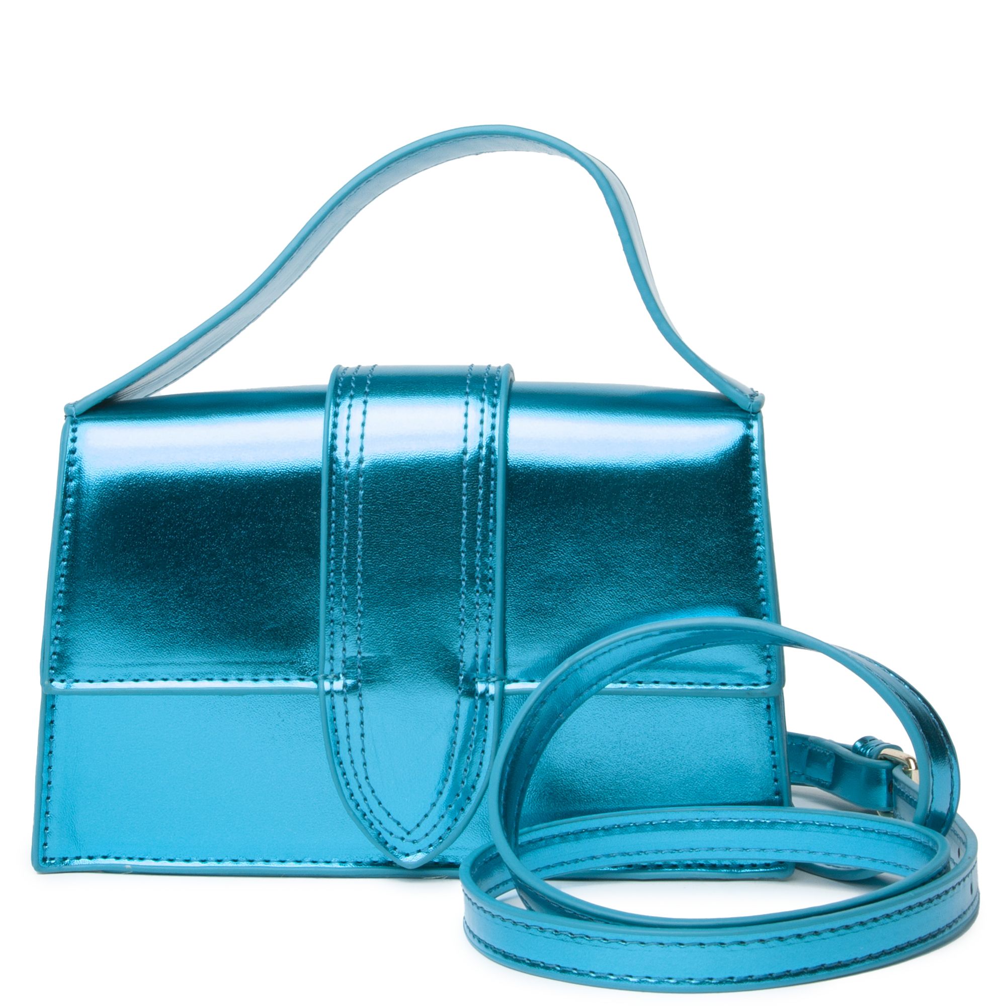 Metallic Turquoise Crossbody Bag