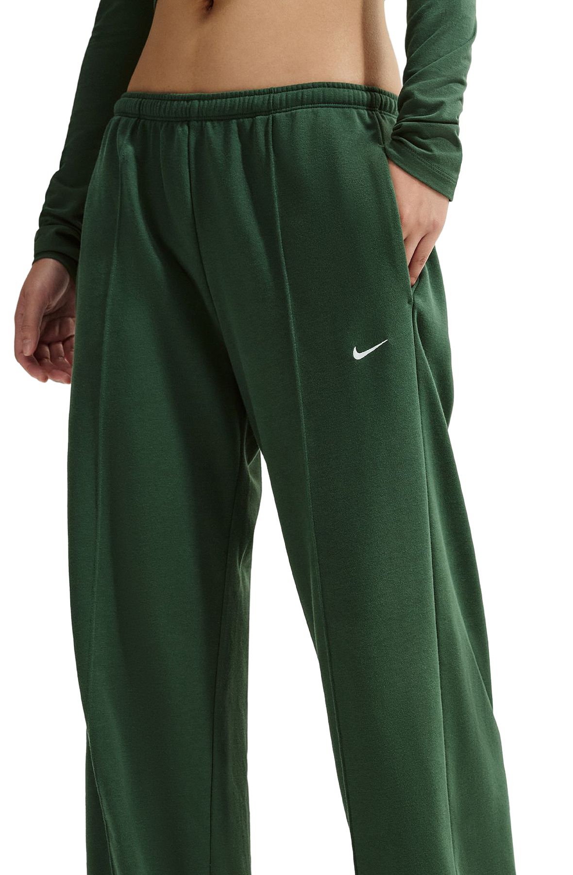 NIKE Sportswear Chill Terry Mid-Rise French Terry Open-Hem Pants