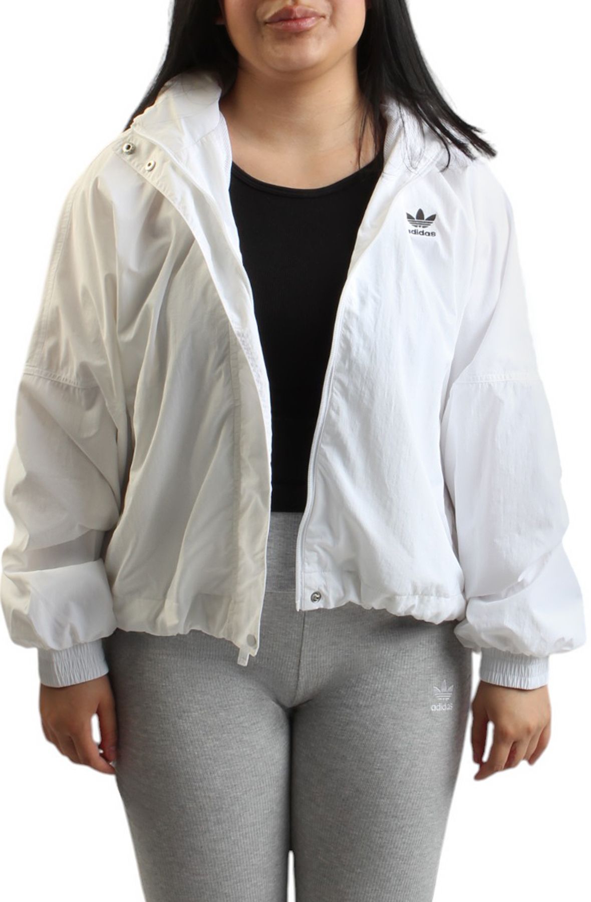 ☆adidas☆ Summer Tea Ivory ADIDAS Adicolor Woven Nylon Outline Trefoil Windbreaker