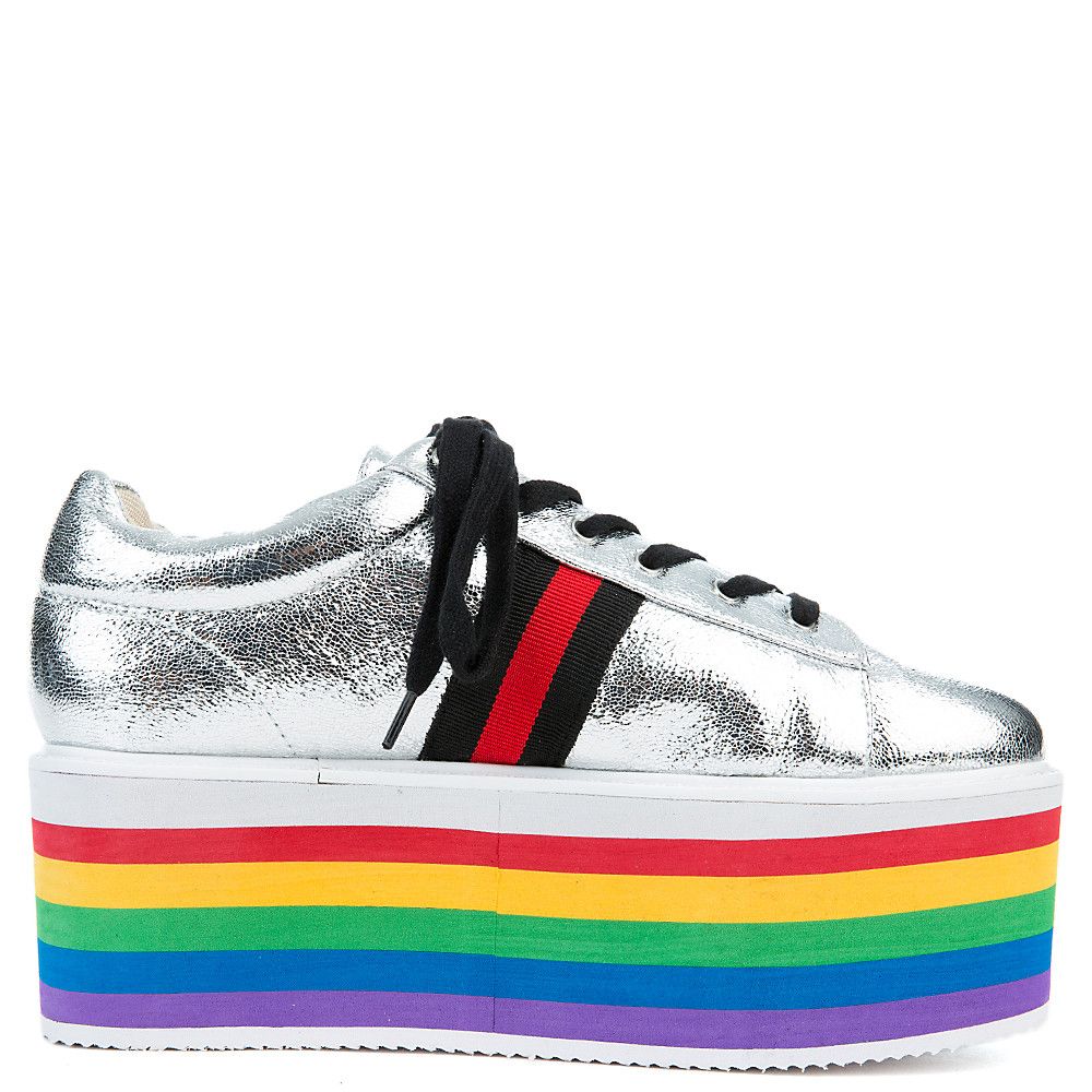 momomomo☆ CAPE ROBBIN Women's Momo-1 Platform Sneaker MOMO-1/SILVER - Shiekh