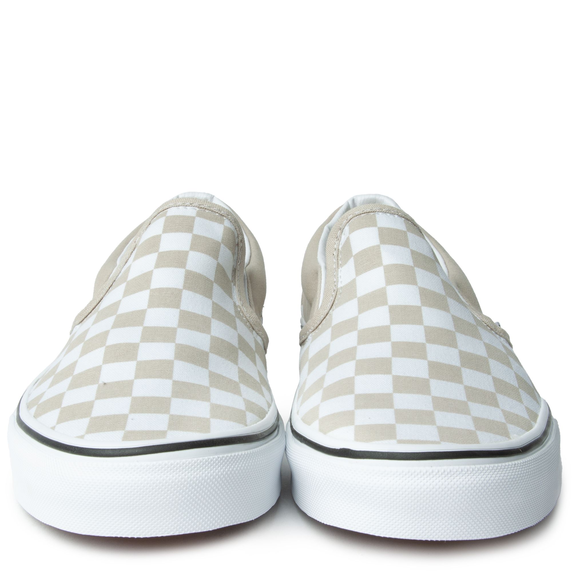 Vans Classic Slip-On Checkerboard Shoes (Walnut) - 7.0 Men/8.5 Women