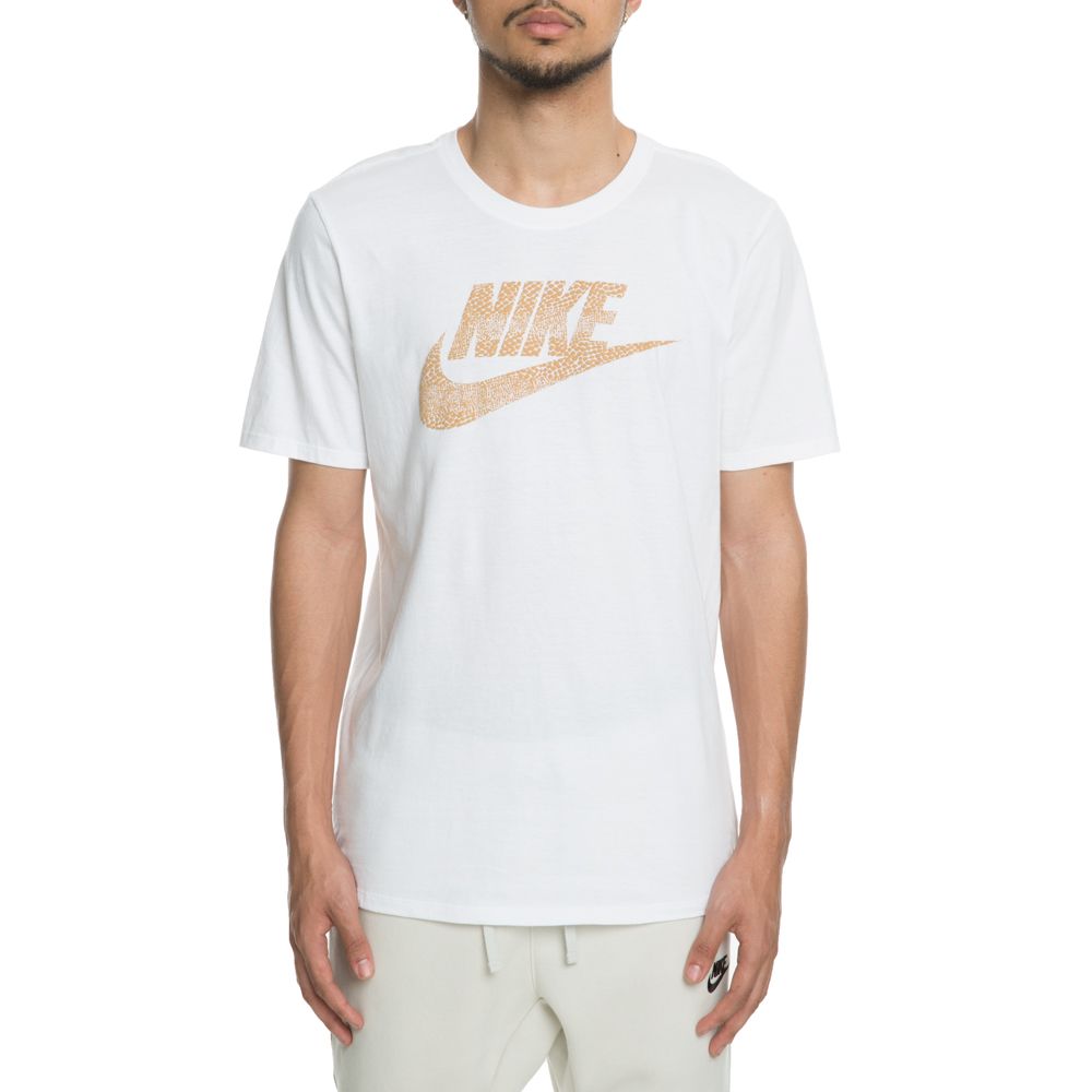 white nike shirt with gold logo Shop 