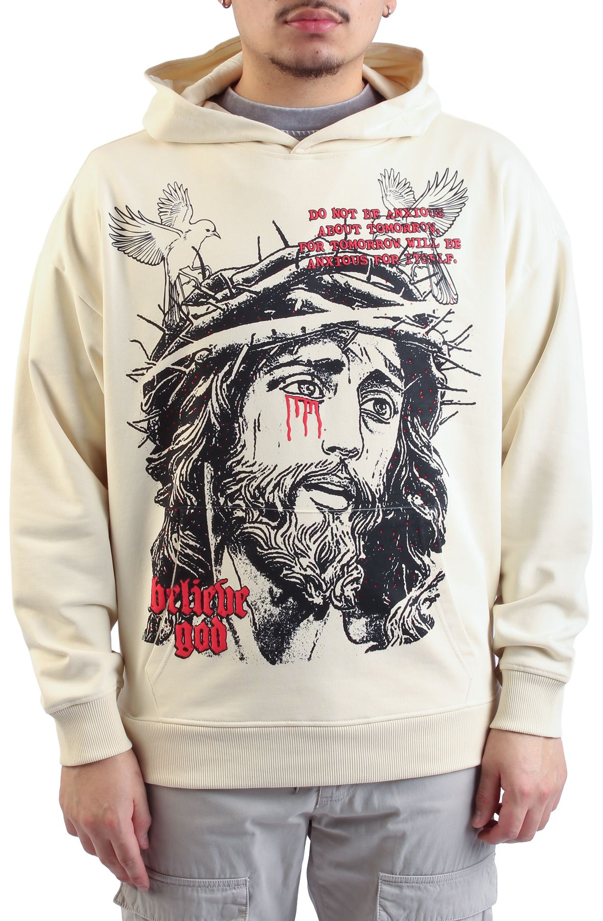 AUTHENTICS APPAREL True Belief Hoodie JESUSHOOD26-CRM - Shiekh