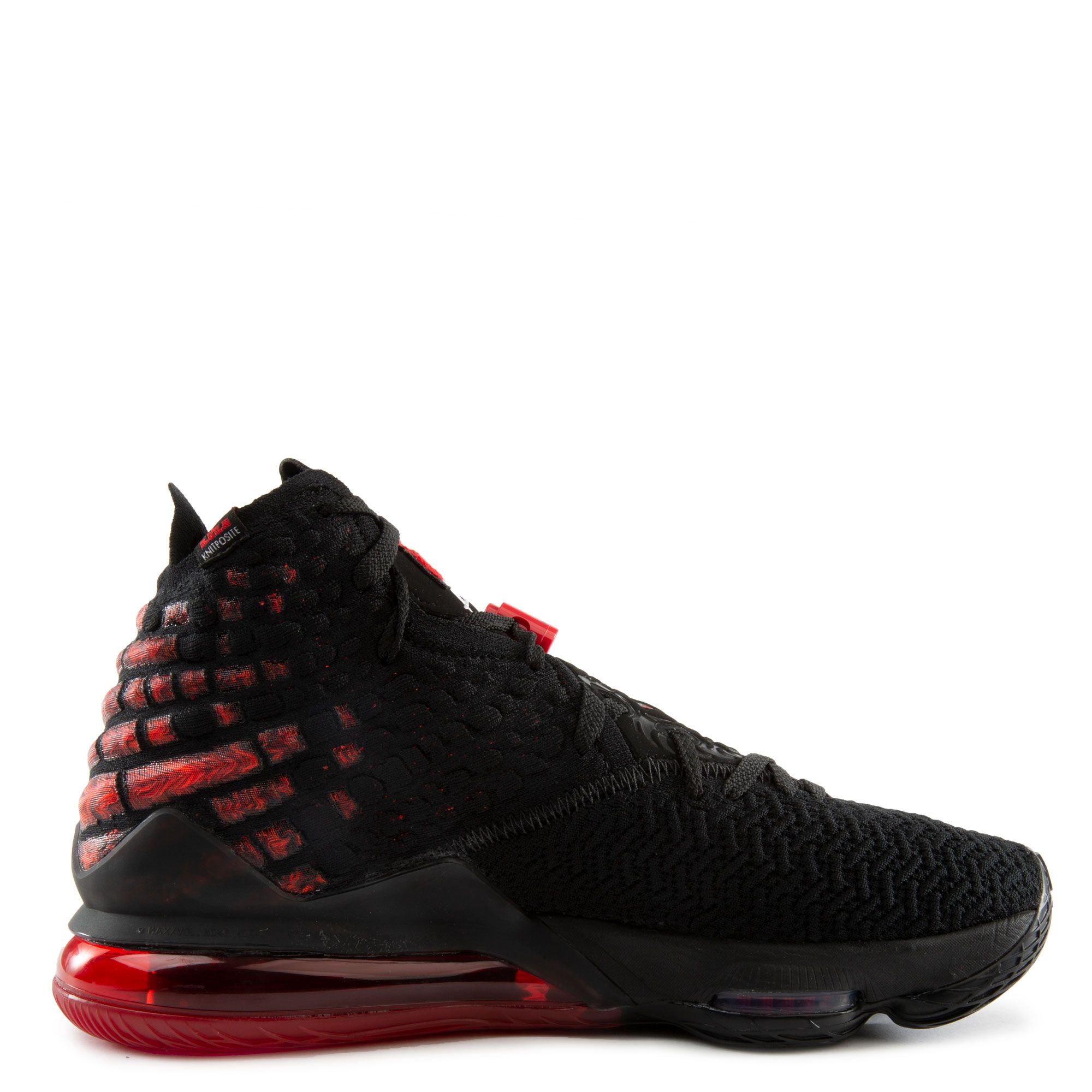 Lebron 17 black/white/university outlet red