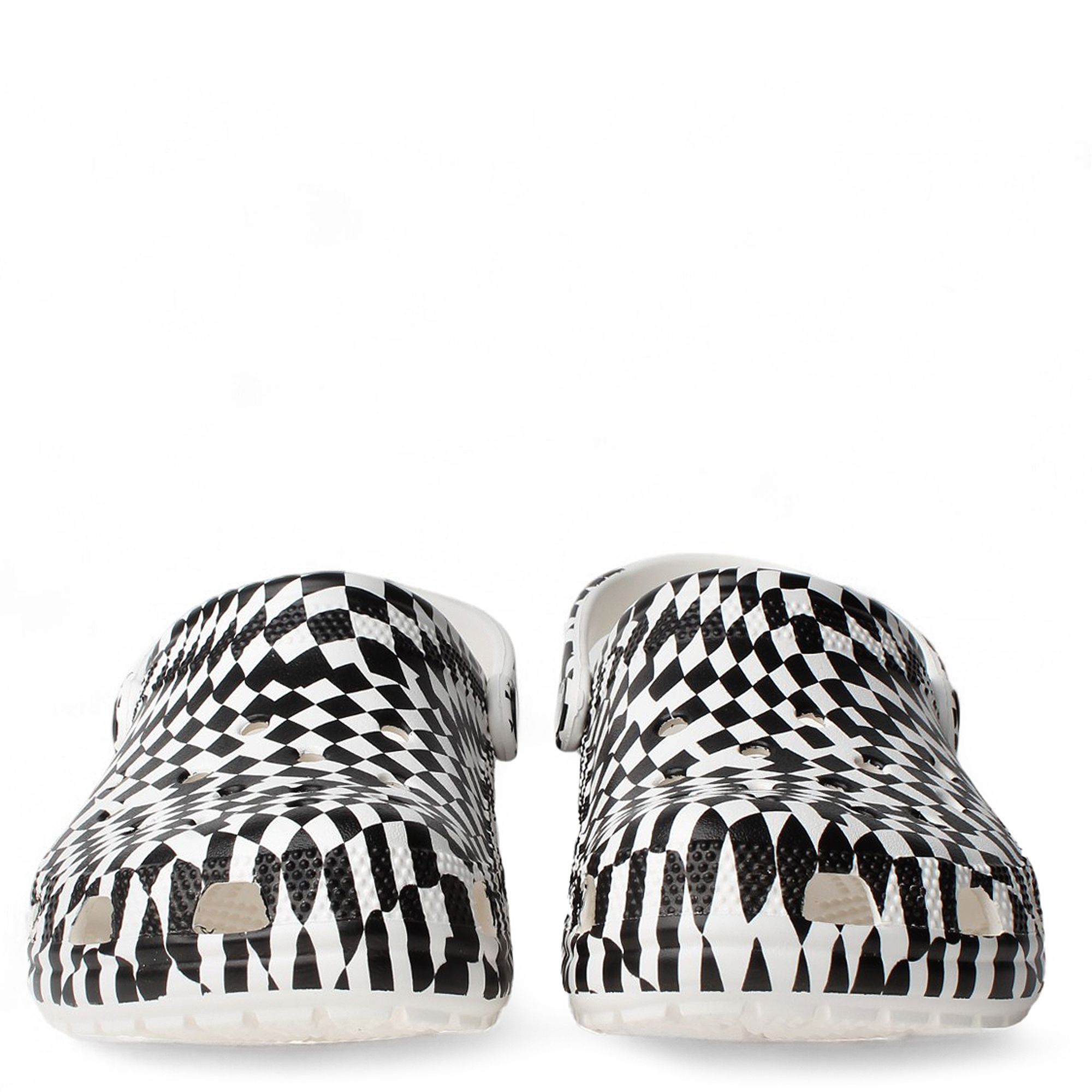 CROCS Black and White Checkered Loafers Crocs Classic Heart Print Clog 207679 - Black/White – World  main image 3