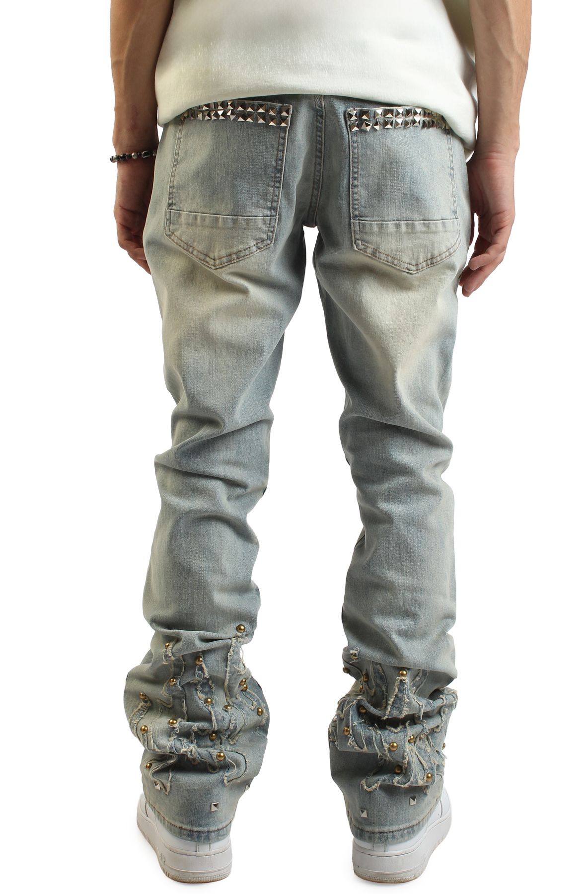 RU WAVE Studded Flame Jeans RUW-26202BLU - Shiekh