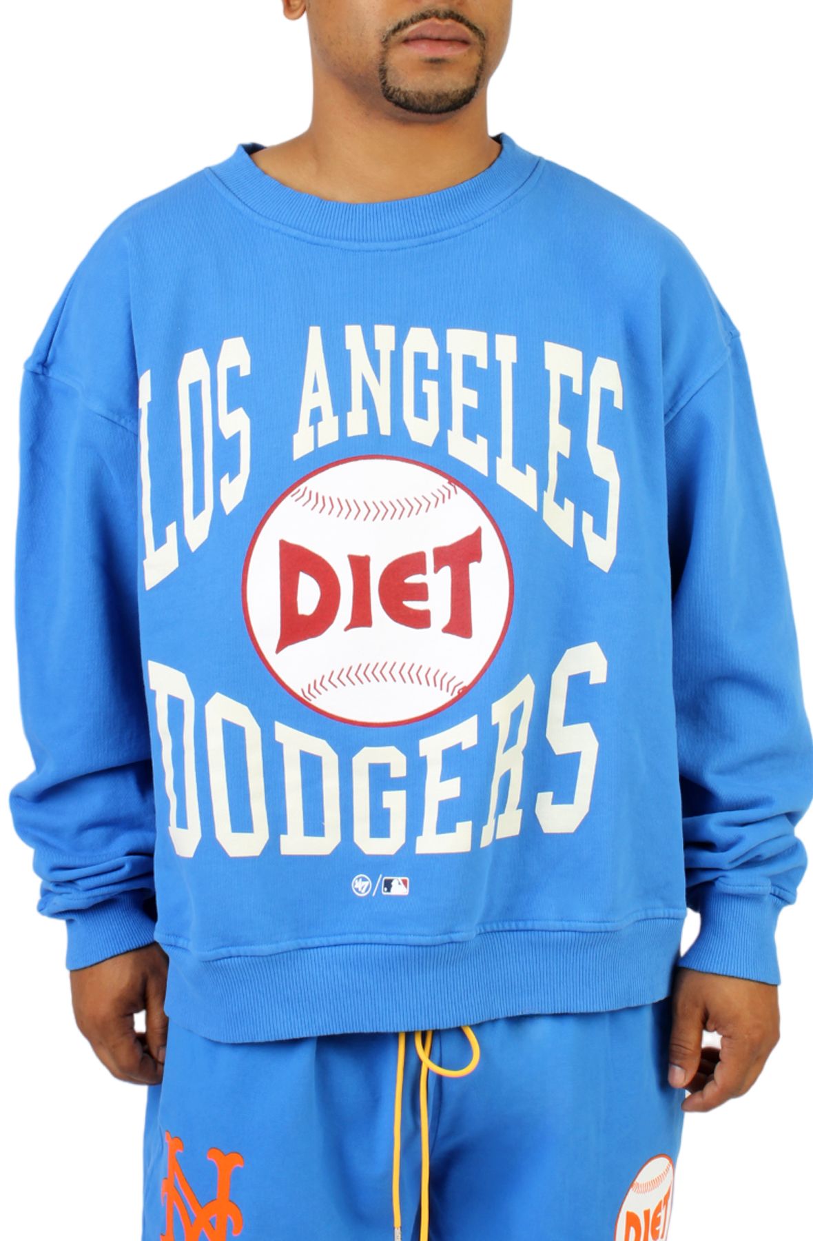 Los Angeles Dodgers Sweater Mens Large Blue Hoodie Baseball