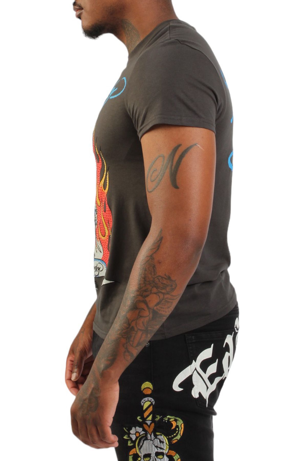 ed hardy rhinestone tiger shirt