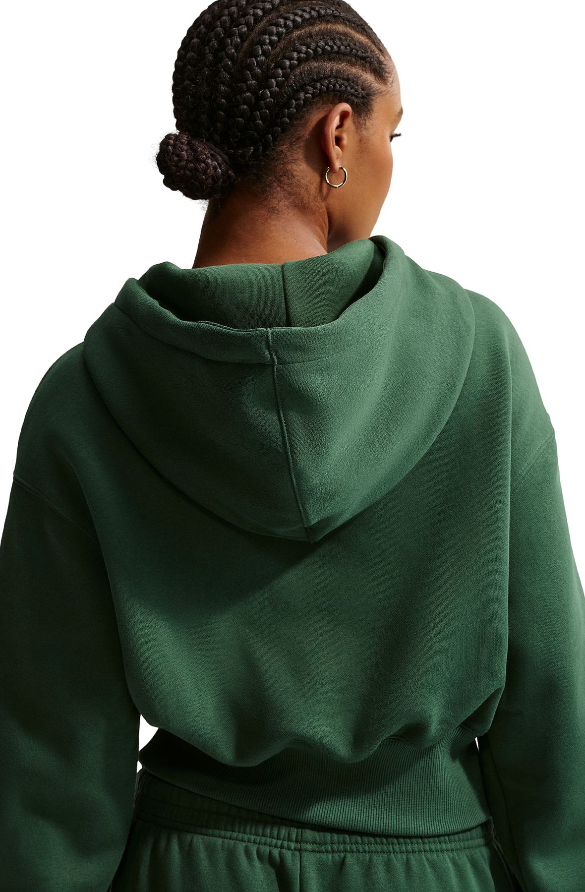 NIKE Sportswear Phoenix Fleece Loose Full-Zip Cropped Hoodie
