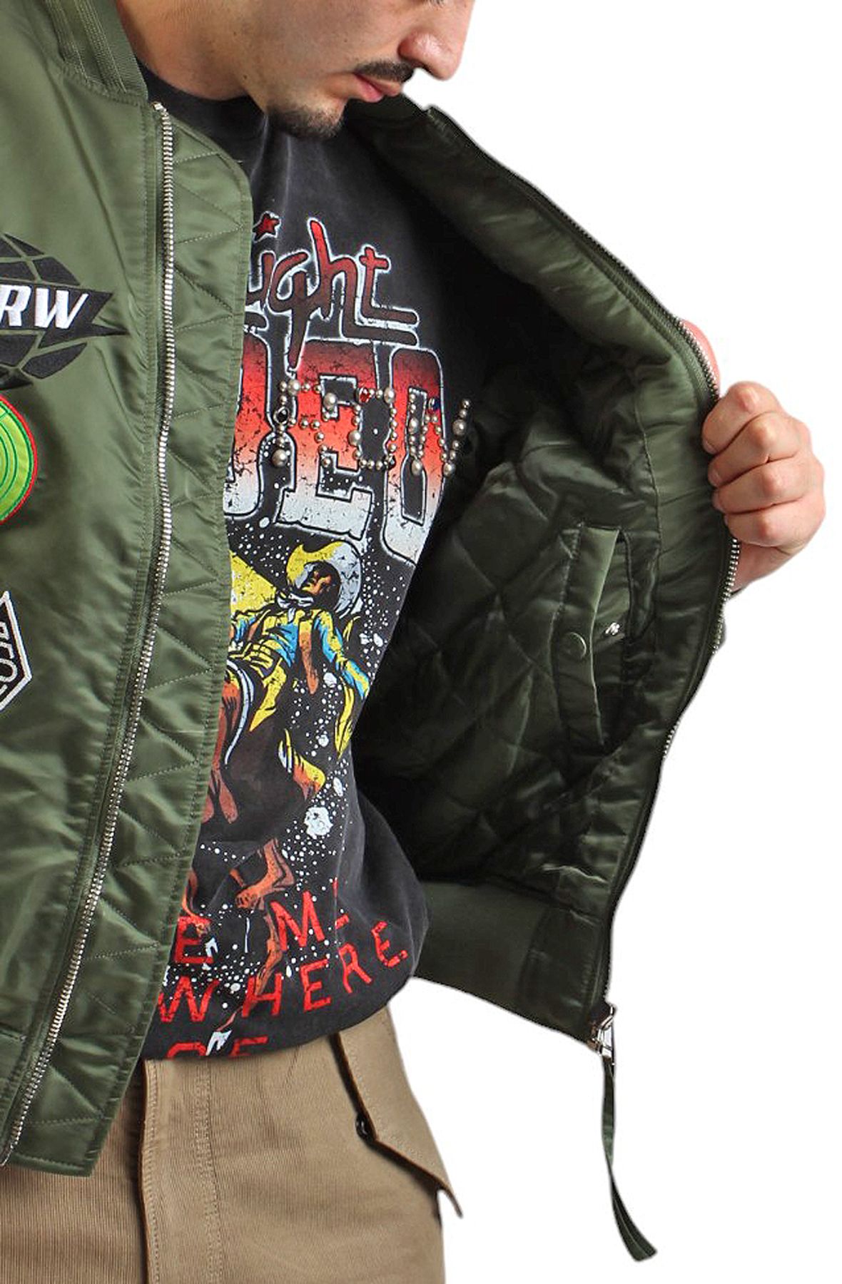 FIRST ROW Coexist MA1 Bomber FRJ4005-OLV - Shiekh