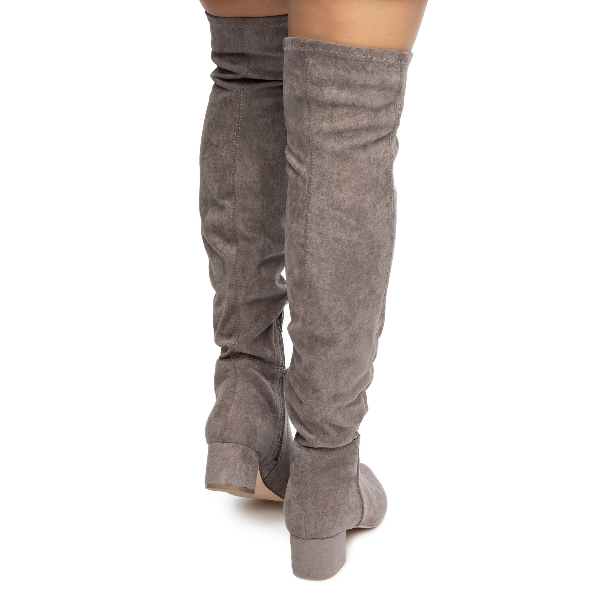 INTOUCH FOOTWEAR Wynter-1 Over the Knee Boots WYNTER-1-GRSU - Shiekh