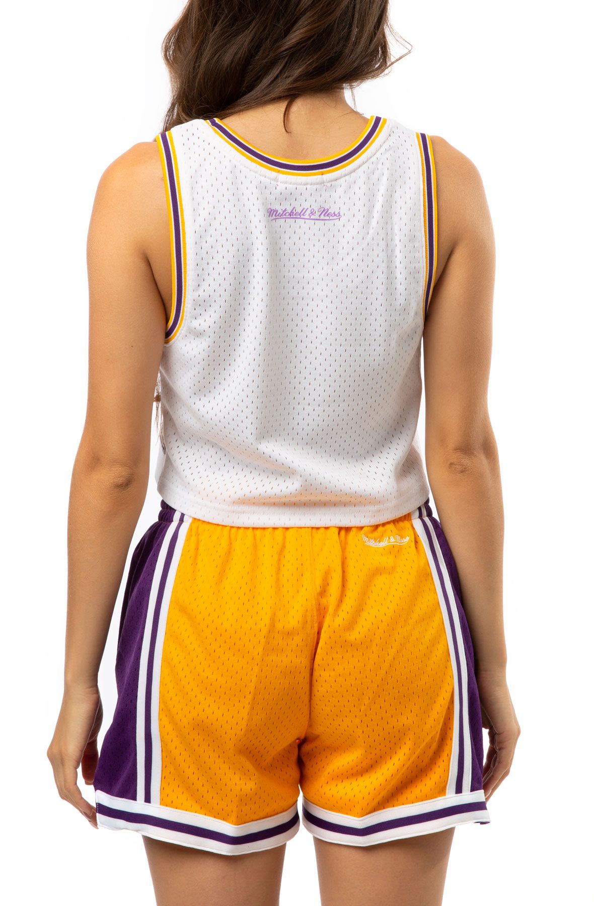 NEW Los Angeles Lakers Crop Top Baseball Jersey - USALast