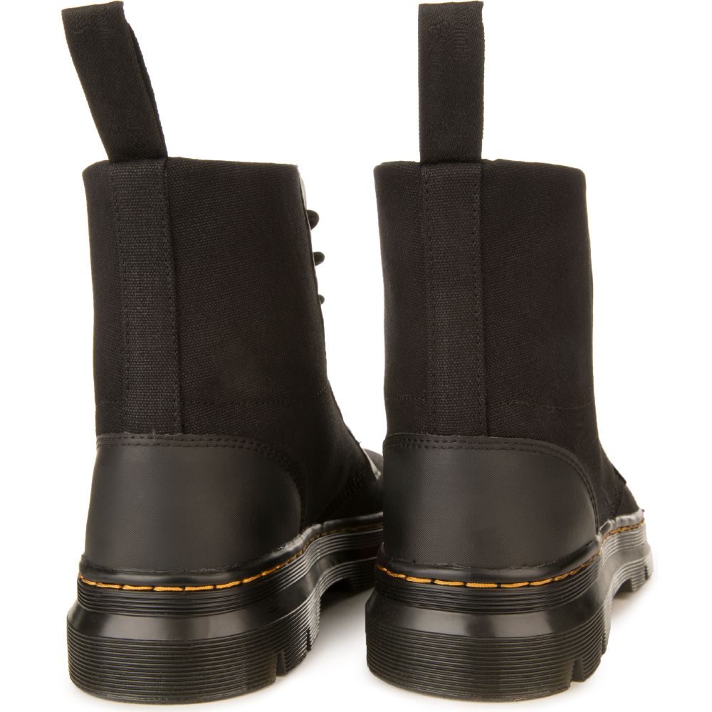 Dr. Martens Unisex: Combs Black Canvas Boots BLACK