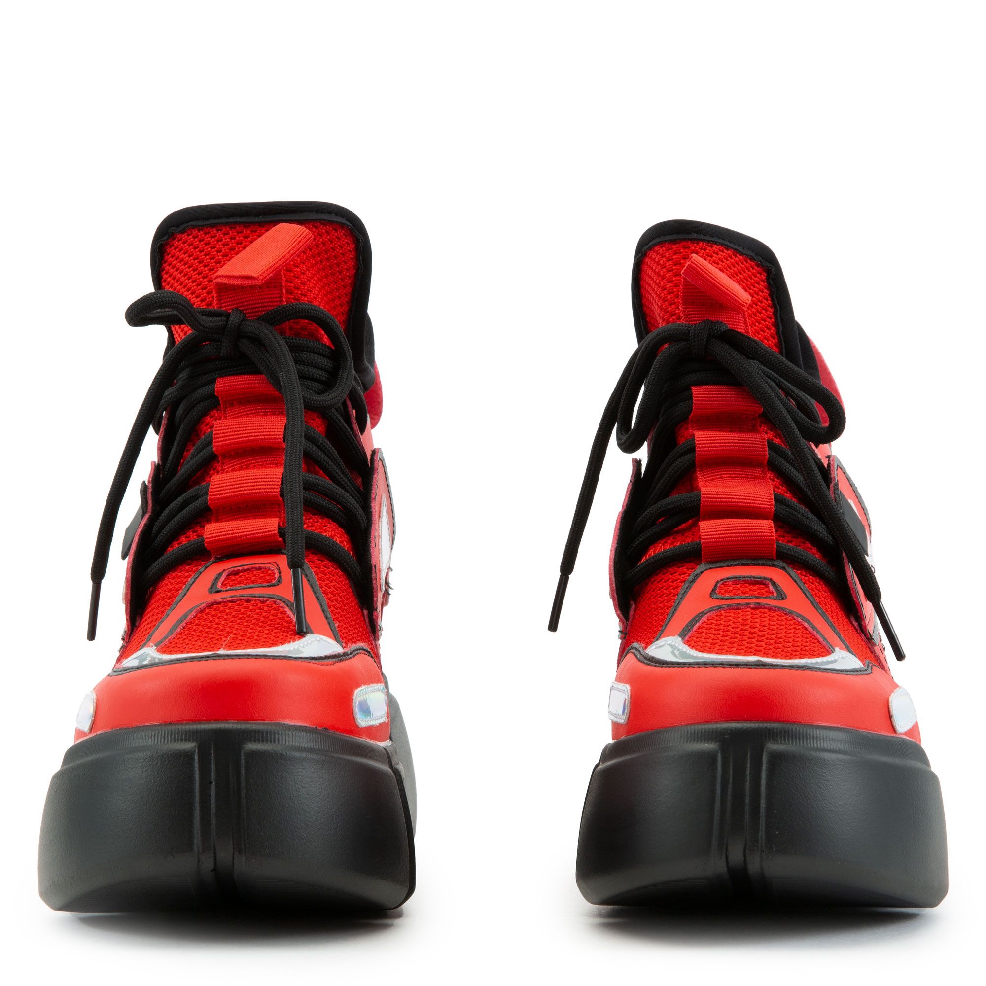 ANTHONY WANG Cranberry-01 Platform Sneakers CRANBERRY-01-BLKHOL - Shiekh