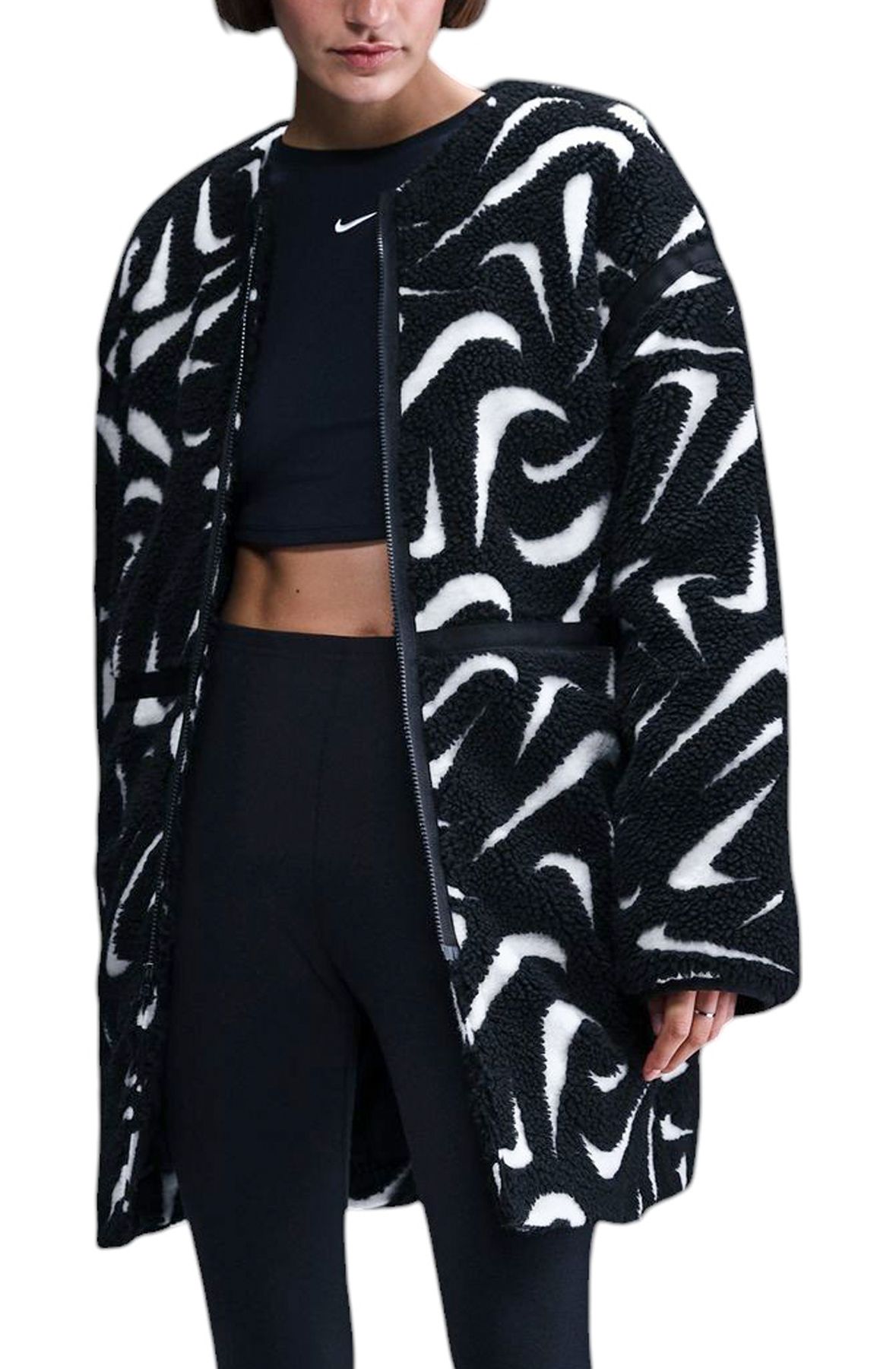 NIKE Loose High-Pile Jacket FV8025 010 - Shiekh