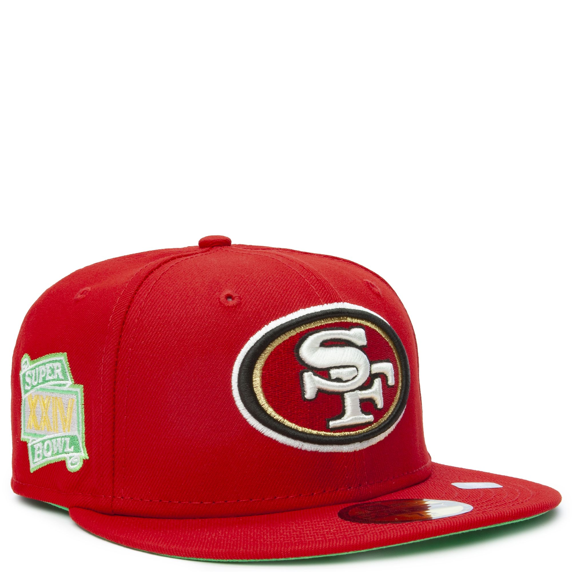 San Francisco 49ers SUPER BOWL XXIV CITRUS POP Red-Green Fitted H