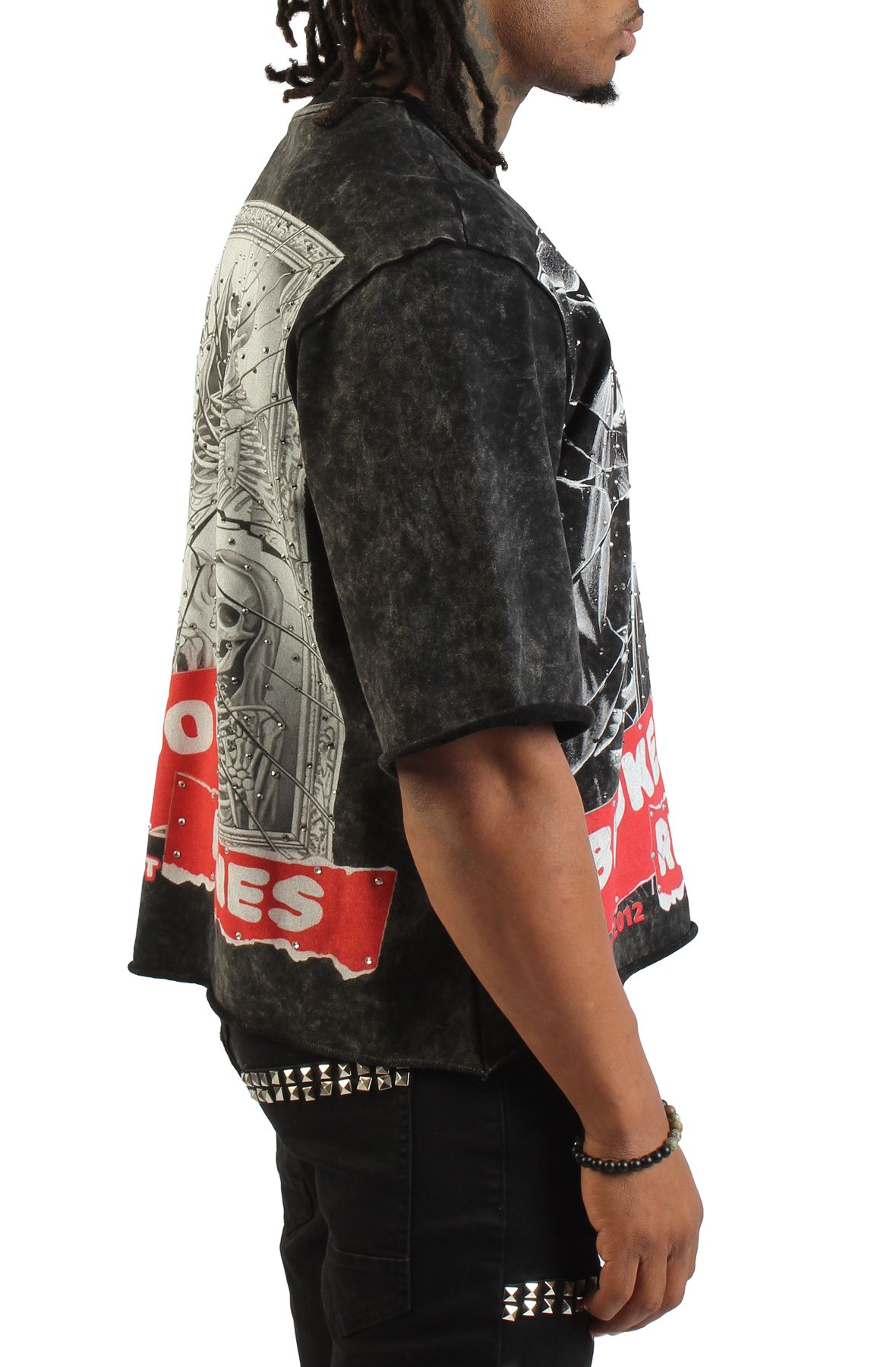 G WEST Between 2 Worlds T-Shirt RHDSVN25T9360-BLK - Shiekh