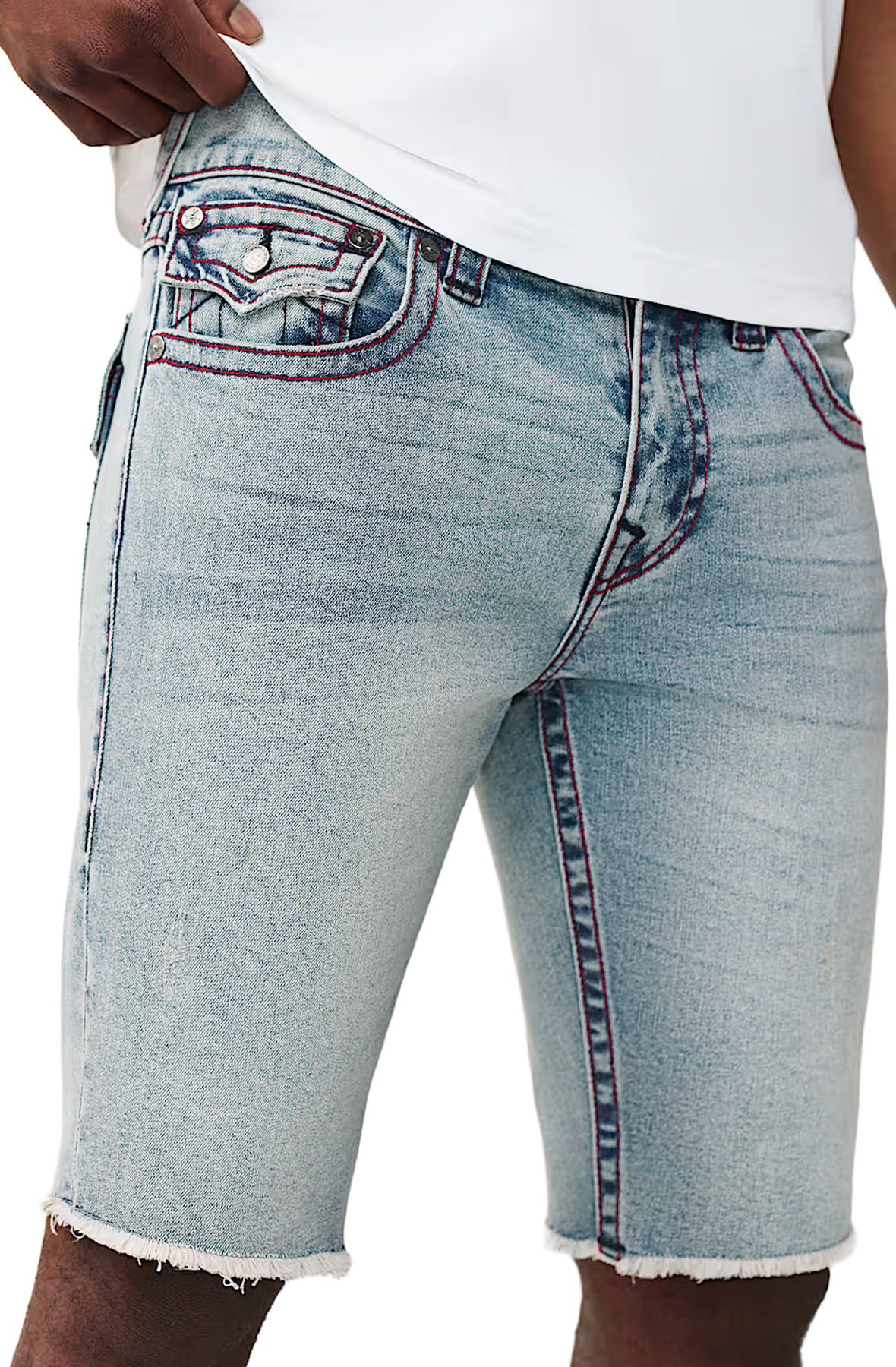 TRUE RELIGION Ricky Flap Frayed Hem Short 110272-STAR - Shiekh
