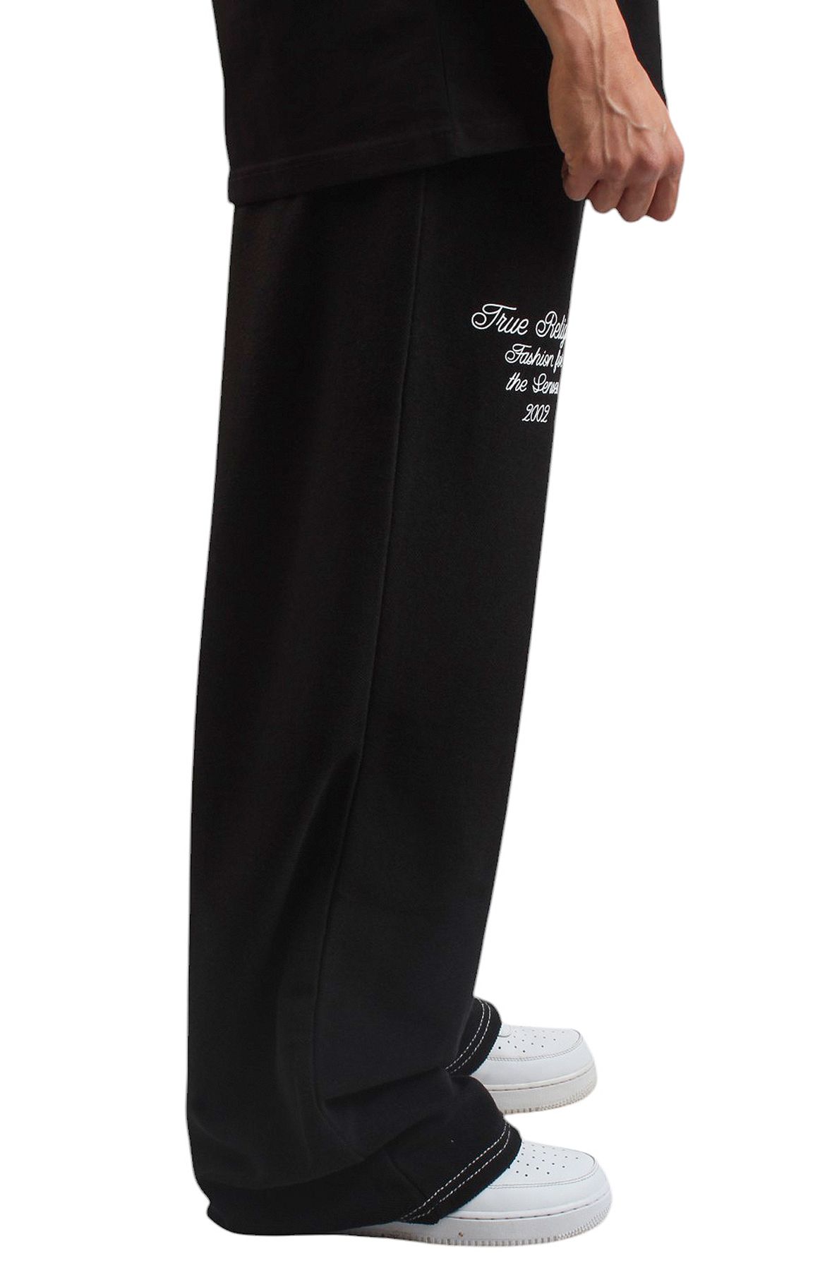 TRUE RELIGION French Terry Baggy Sweat Pant 109388-BLK - Shiekh