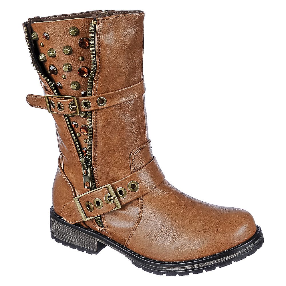 tan boots calf