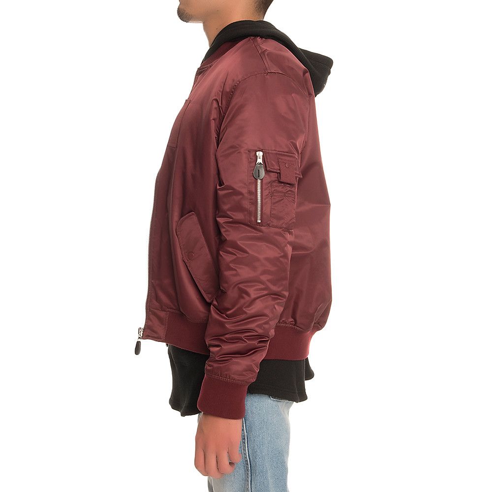 FBRK Men's Bomber Jacket SHKBOMBERMAROON Shiekh